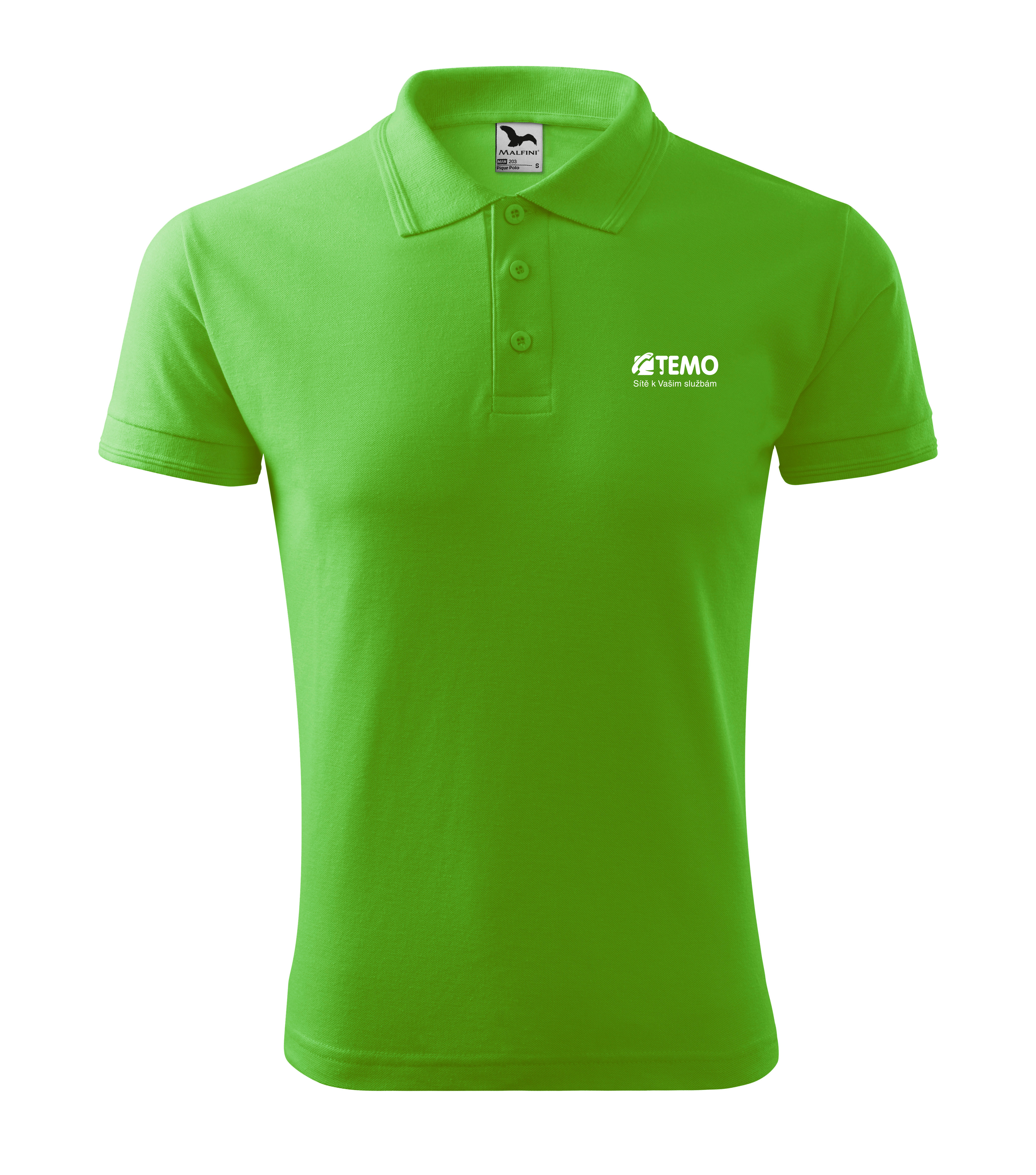 PIQUE POLO 203 polokošile pánská kr.ruk. - apple green - TEMO