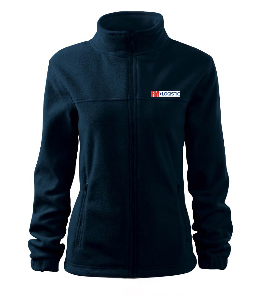 JACKET fleece -mikina dámská -námořní modrá - výšivka FM Česká