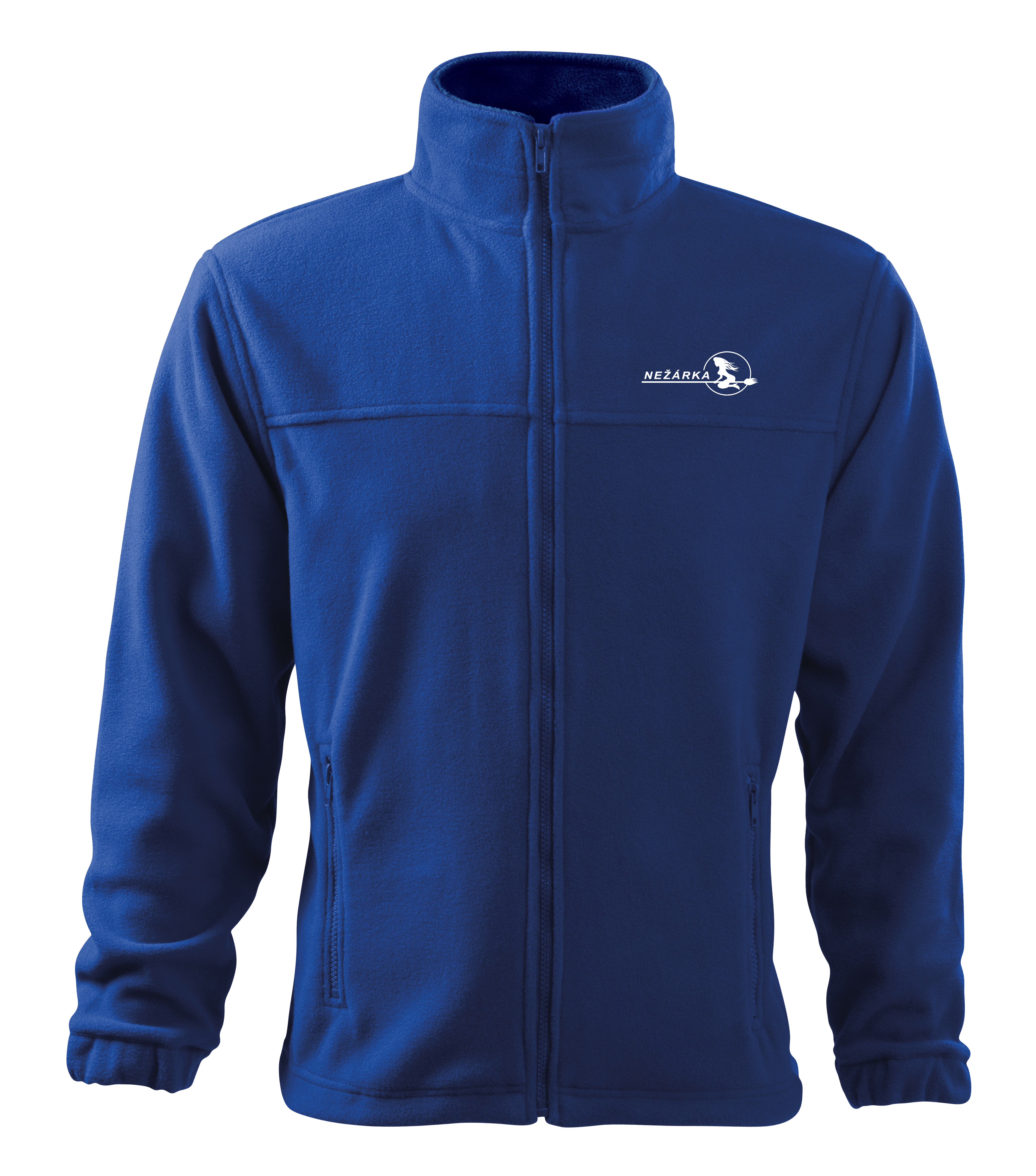 JACKET fleece - mikina pánská - královská modrá - výšivka Nežárka