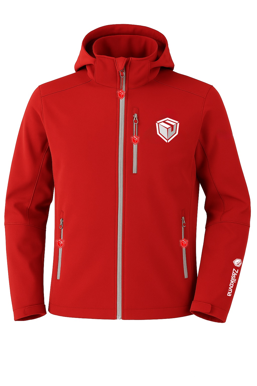 Bunda unisex softshell 3v1 - červená - ZÁSILKOVNA