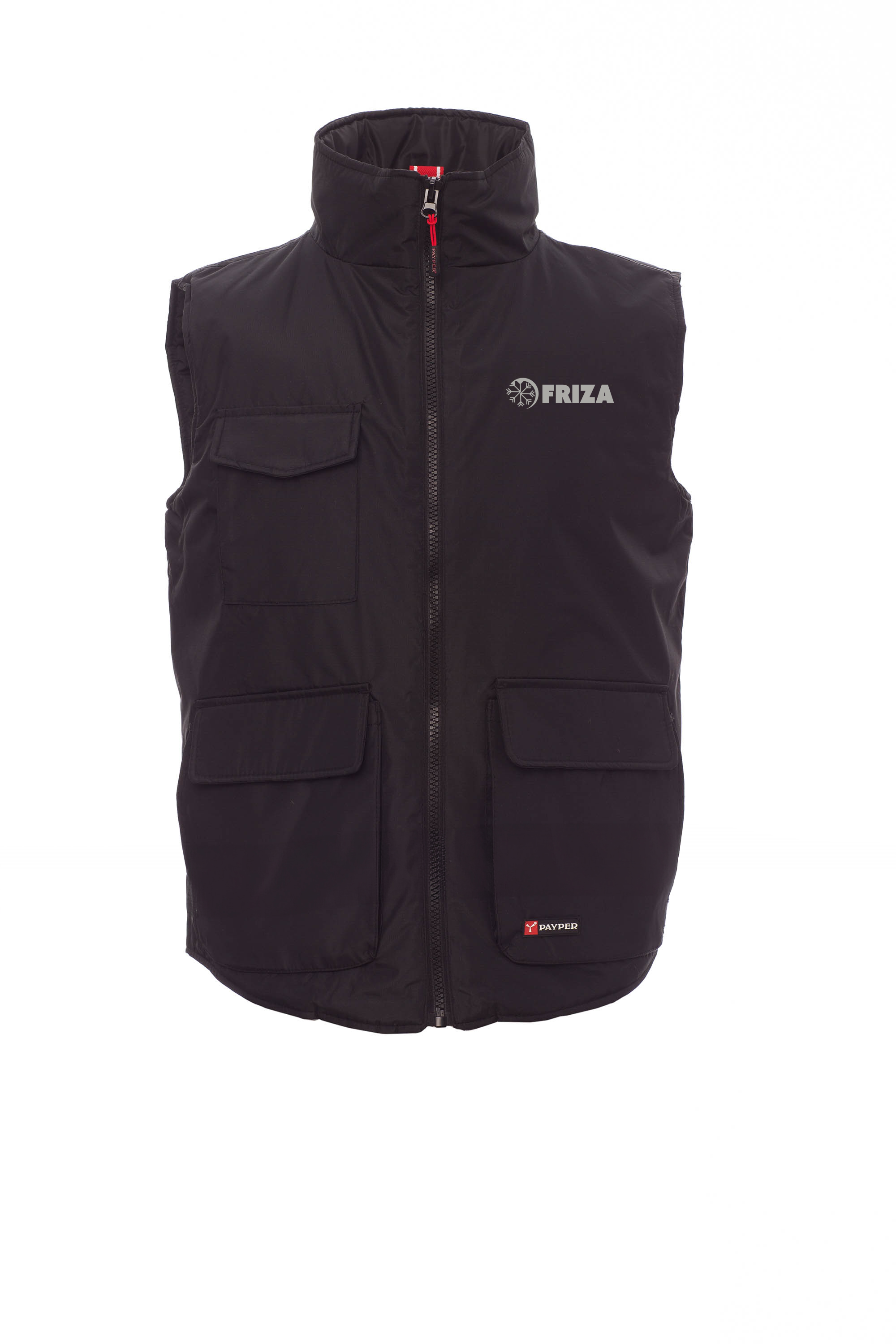 WANTED vesta unisex zateplená - černá/ocelově šedá - Friza