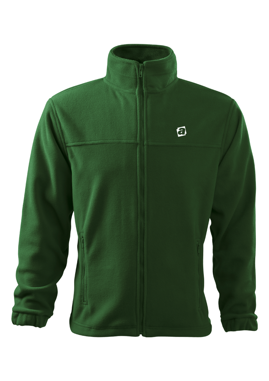 JACKET fleece - mikina pánská - lahvově zelená - výšivka ALZA-UNI + SUPERVISOR (logistika)