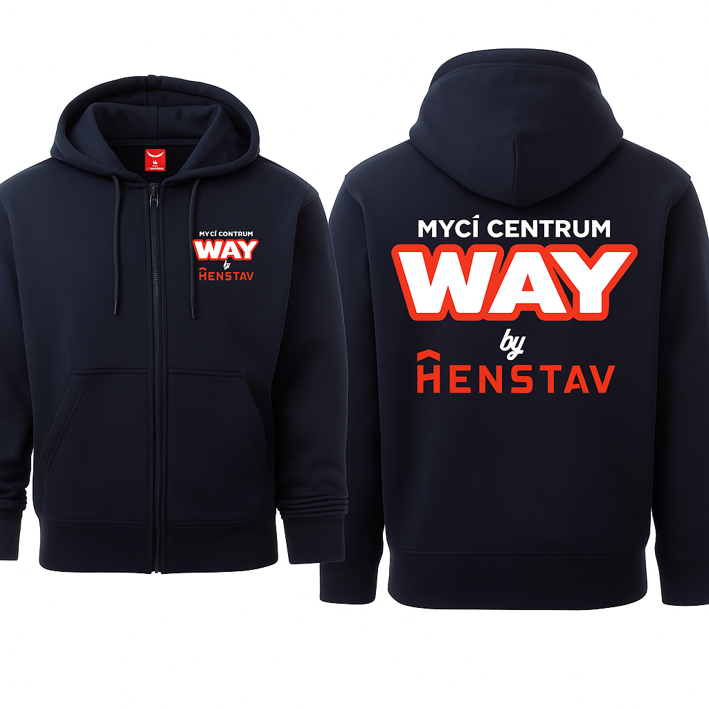 PONTIAC mikina pánská s kapucí - námořní modrá - potisk Tray