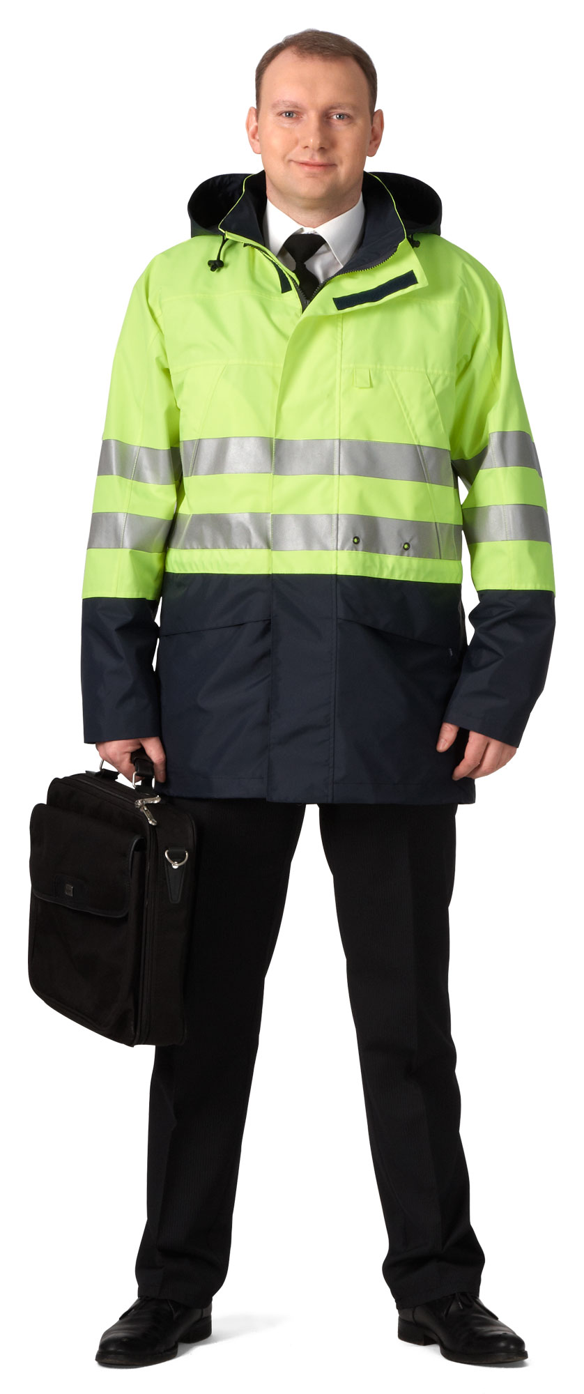 STORM CONTROL Bunda-větrovka pánská,zateplená,reflexní žlutá