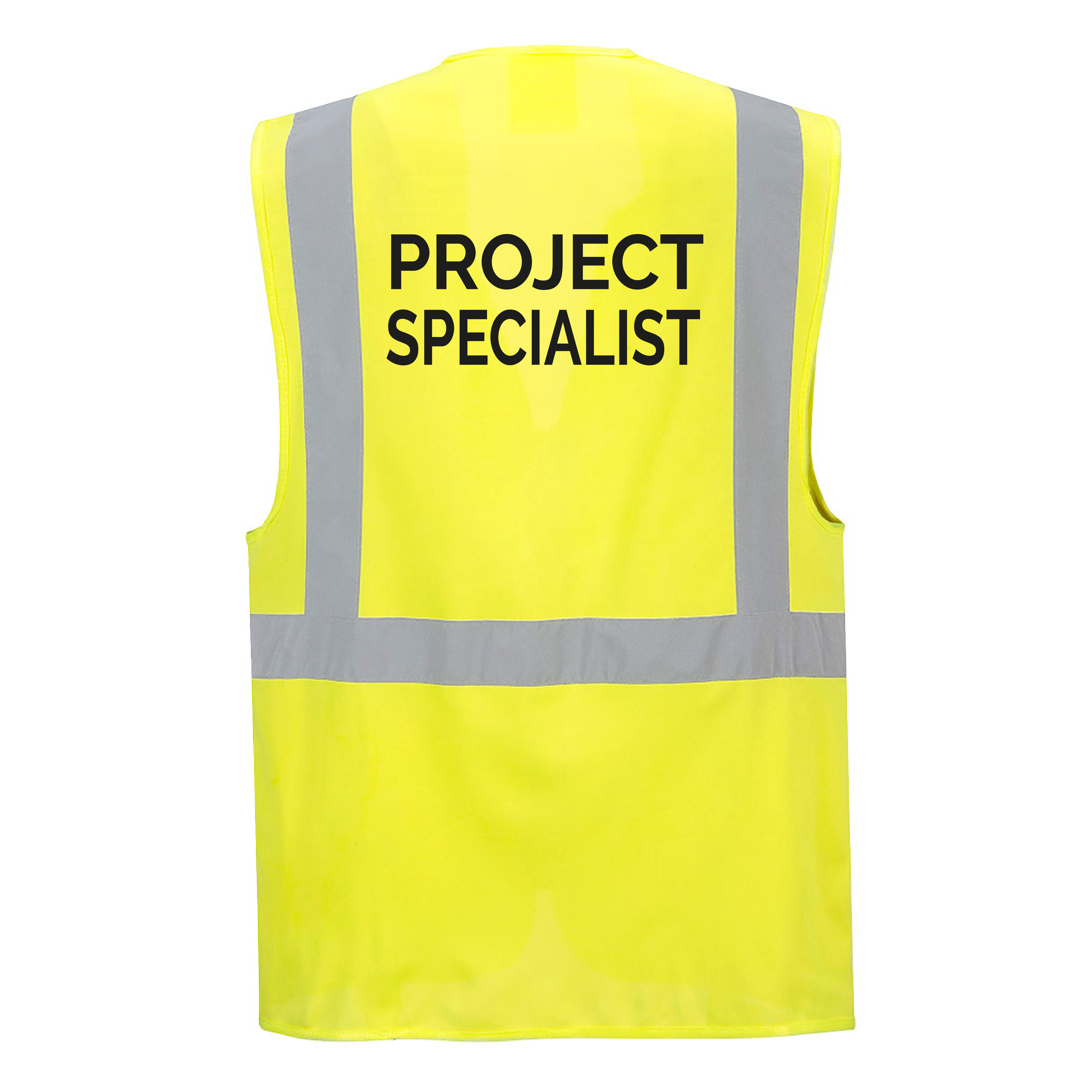 Berlin reflexní manažerská vesta - žlutá - s potiskem PROJECT SPECIALIST