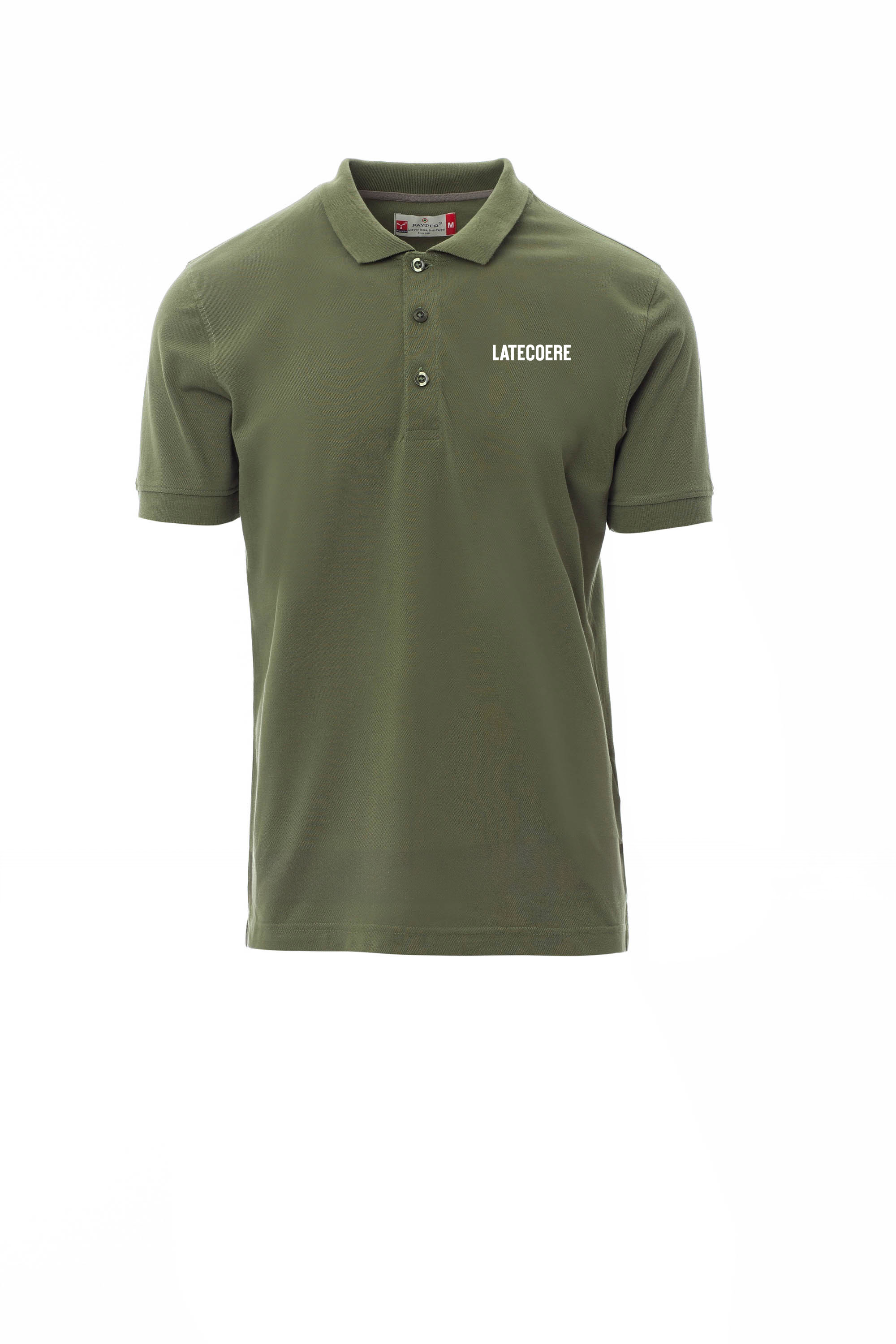 VENICE pánská polokošile kr.ruk. - vojenská zelená - potisk Latecoere