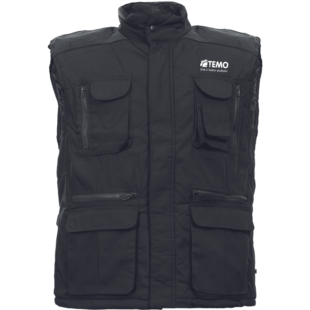 DAVIDA vesta pánská zateplená - černá - TEMO