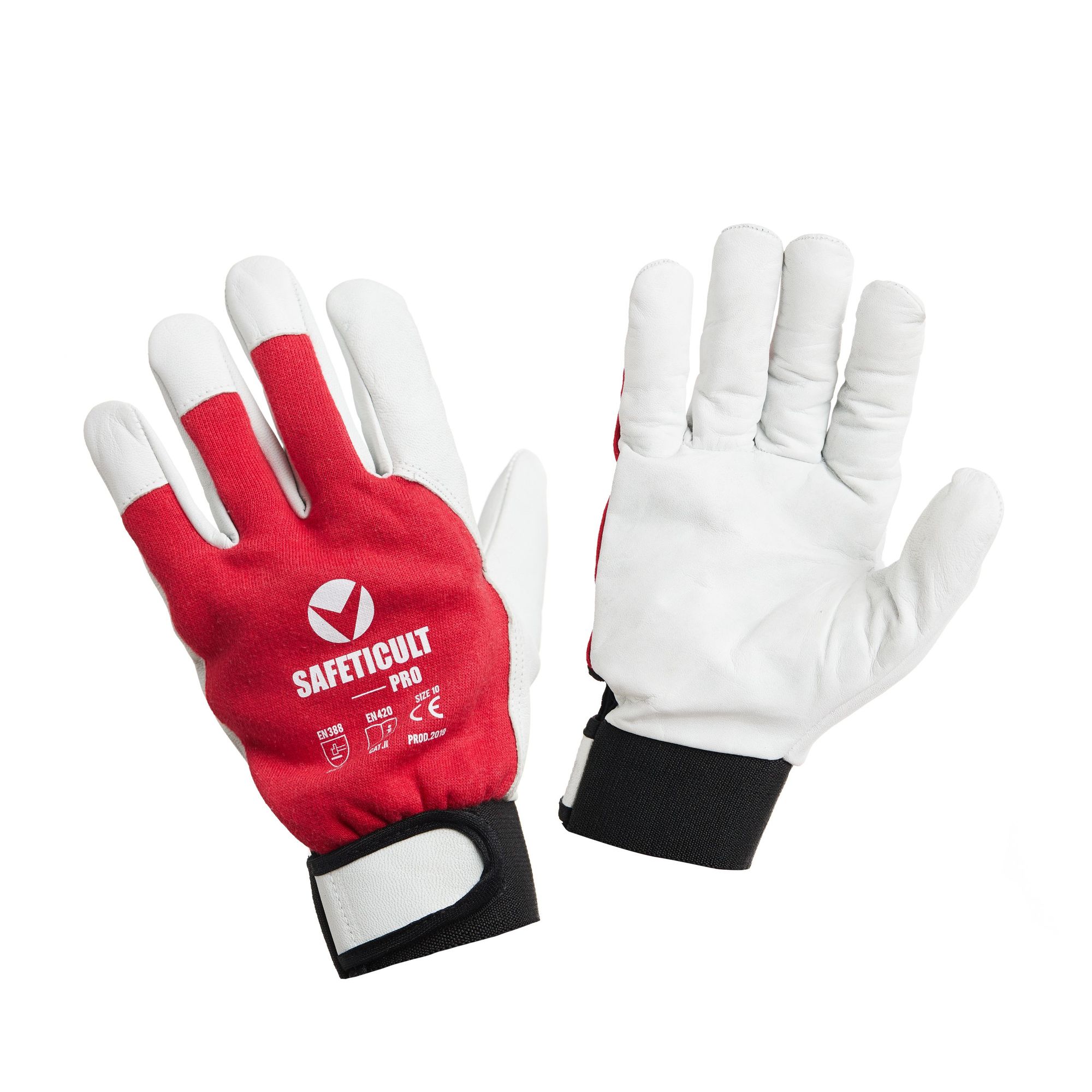 RS SAFETICULT PRO rukavice - červená/bílá