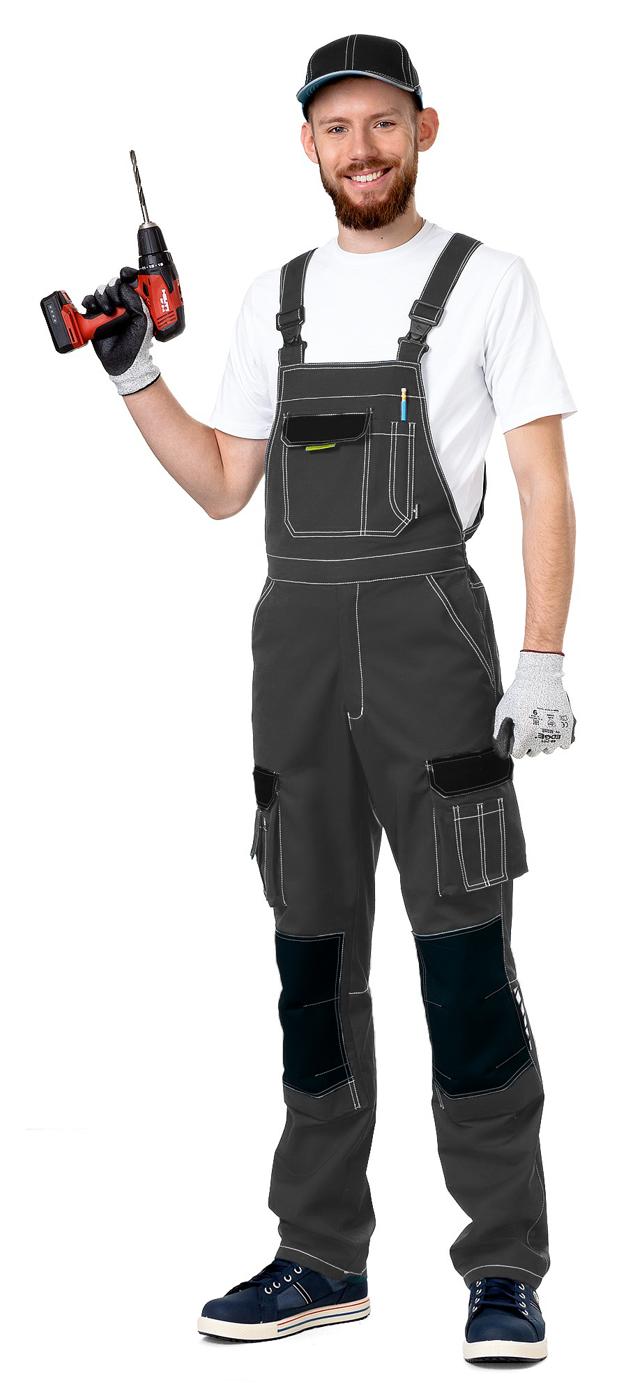 DUNAJ kalhoty pánské s laclem - šedá