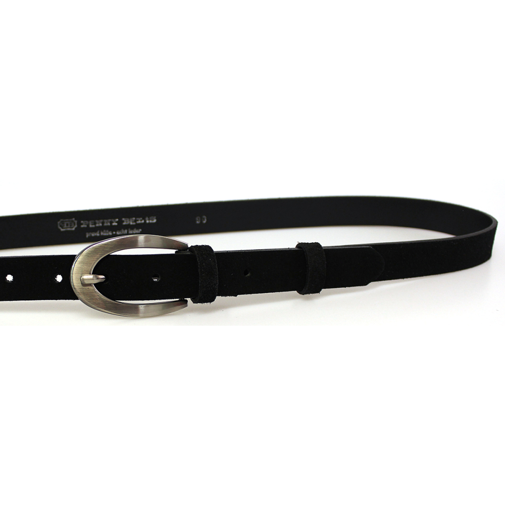 Dámský kožený opasek 25-171-S60 - černý