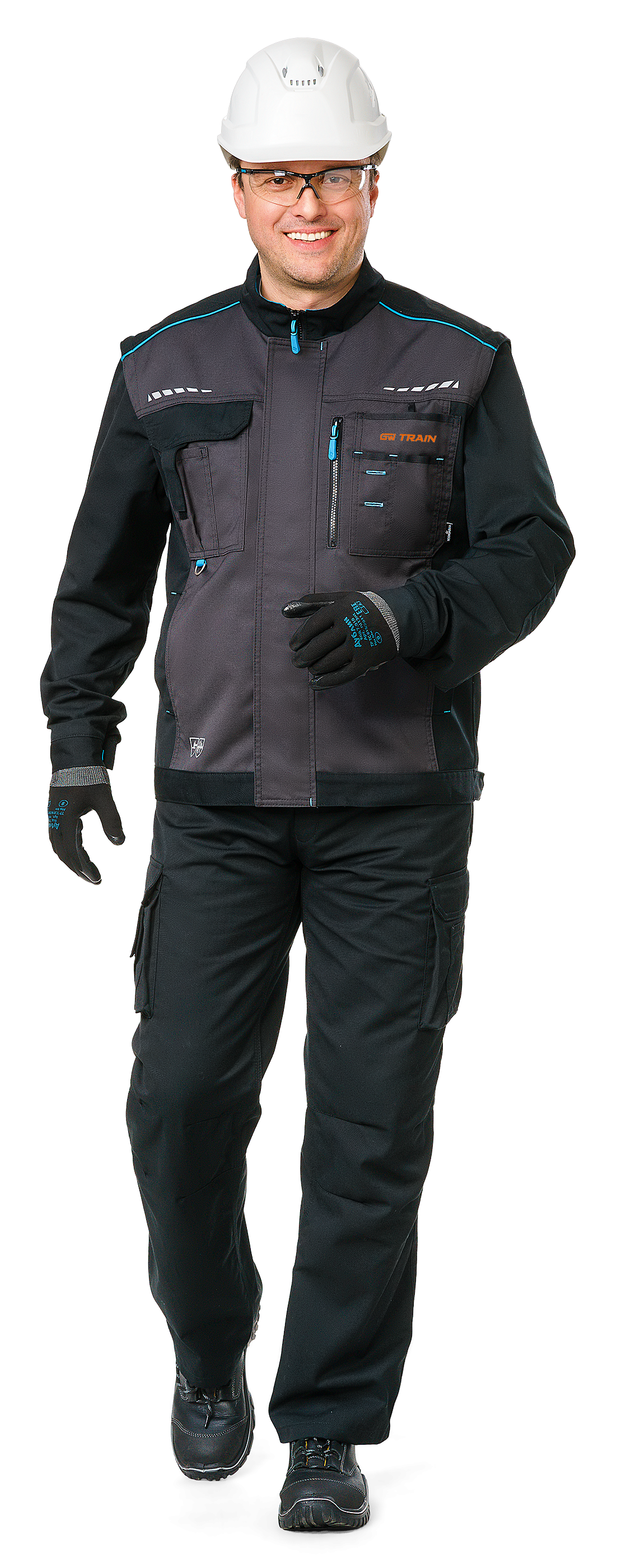 DUBLIN bunda pánská letní - černá/modrá - GW Train