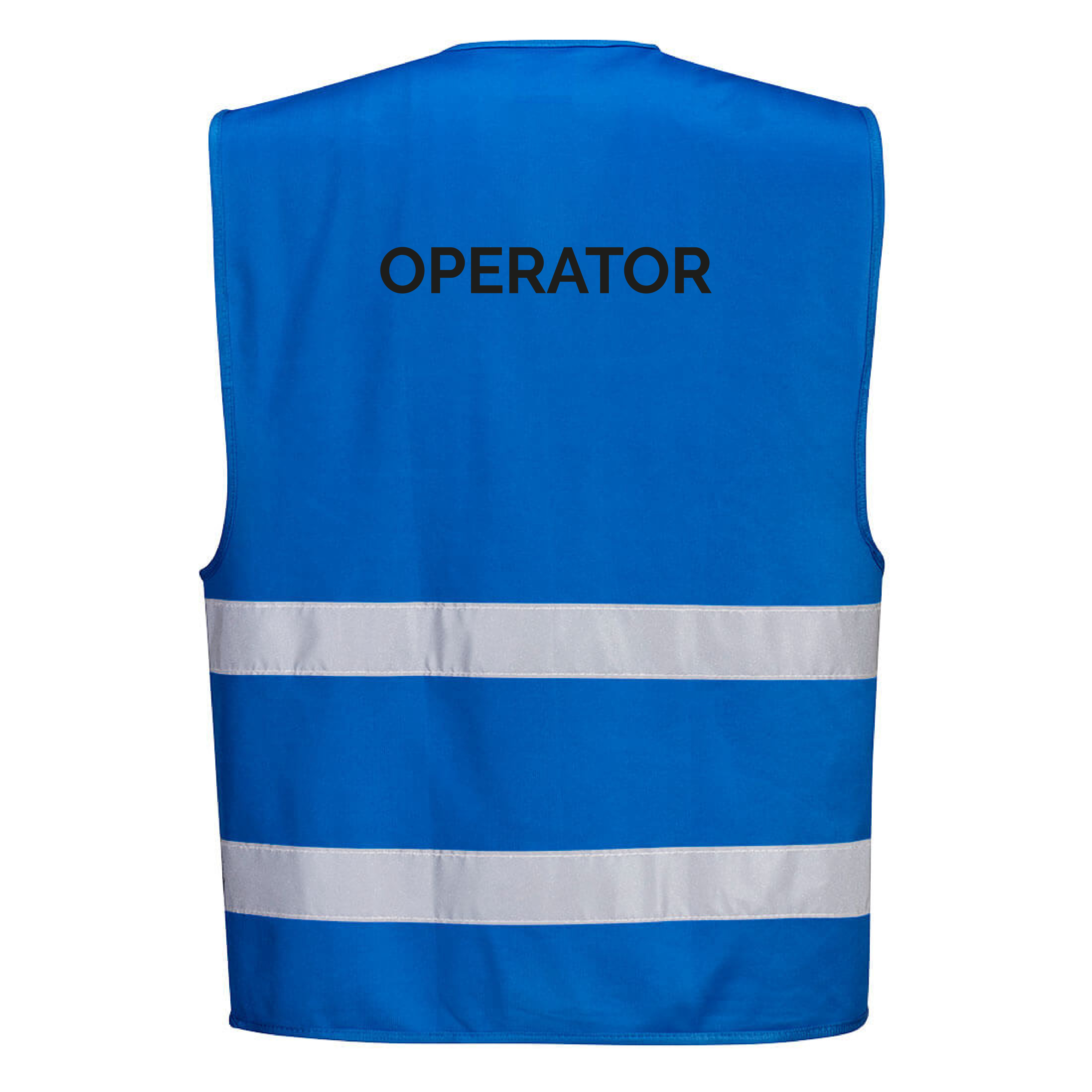 F474 IONA vesta unisex - středně modrá - potisk FM Česká "OPERATOR"