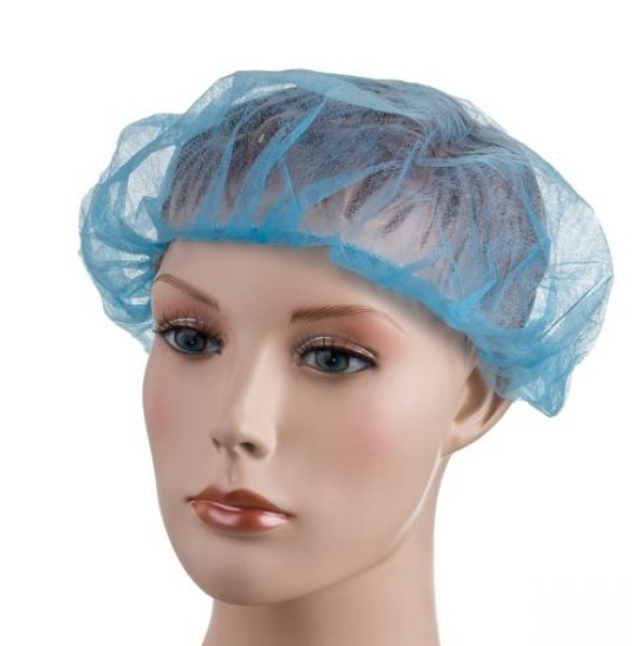 PD-BARET Jednorázové čepice z netkané textilie (Bal.100ks) - modrá