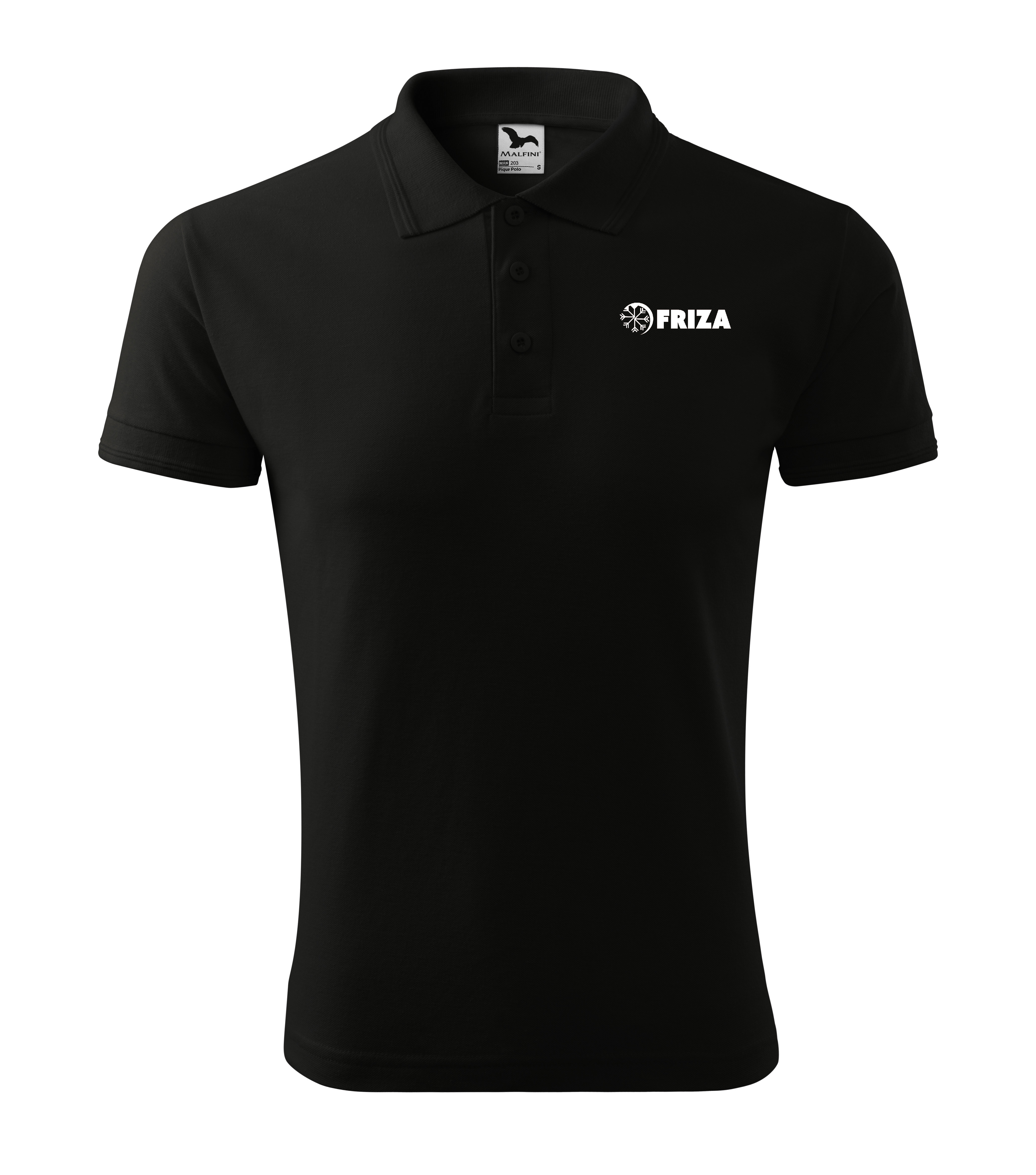 PIQUE POLO 203 polokošile pánská kr.ruk. - černá - výšivka Friza