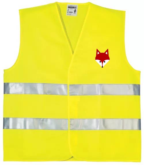 OXFORD vesta unisex - HiVis žlutá - potisk FOXPOST