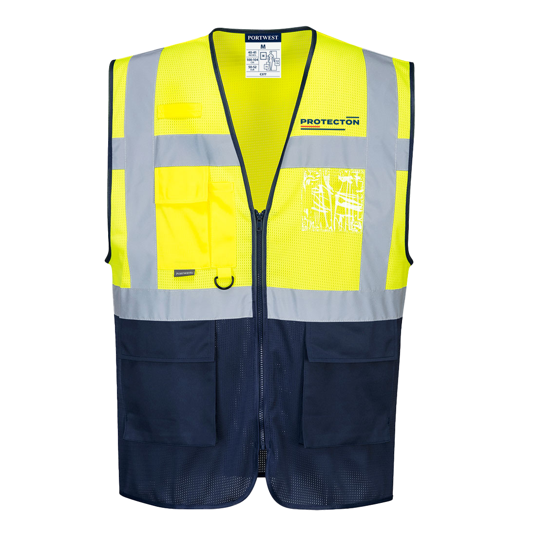 Vesta executive Hi-Vis Two Tone MeshAir- barva: žlutá/tmavě modrá s barevným potiskem Protecton