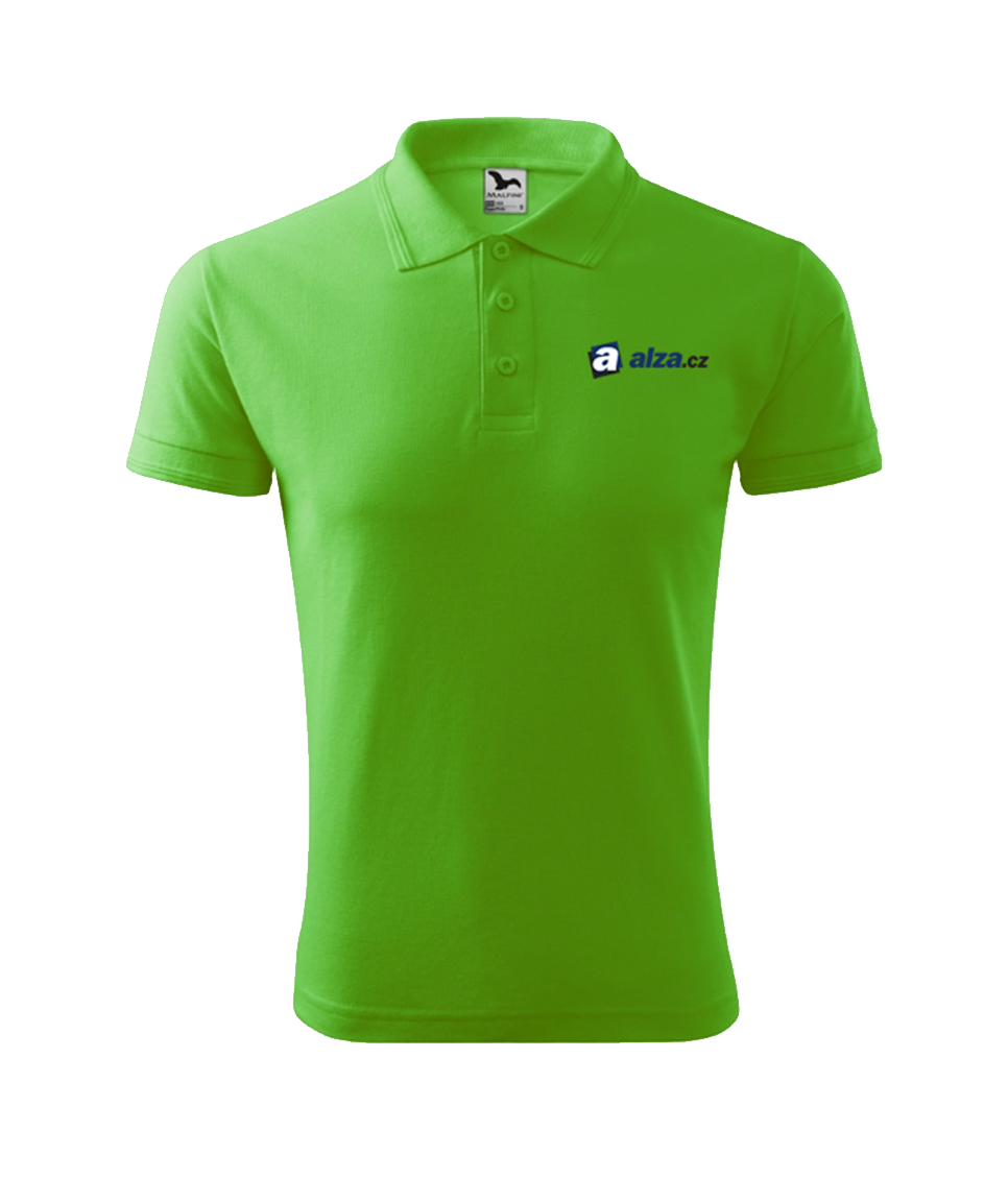 PIQUE POLO polokošile pánská - apple green - potisk ALZA