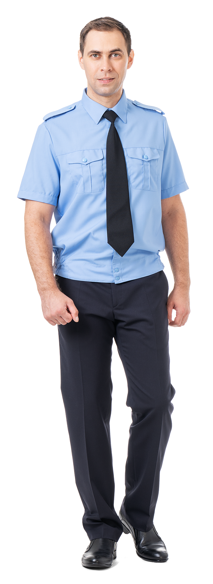 Košile modrá, krátký rukáv