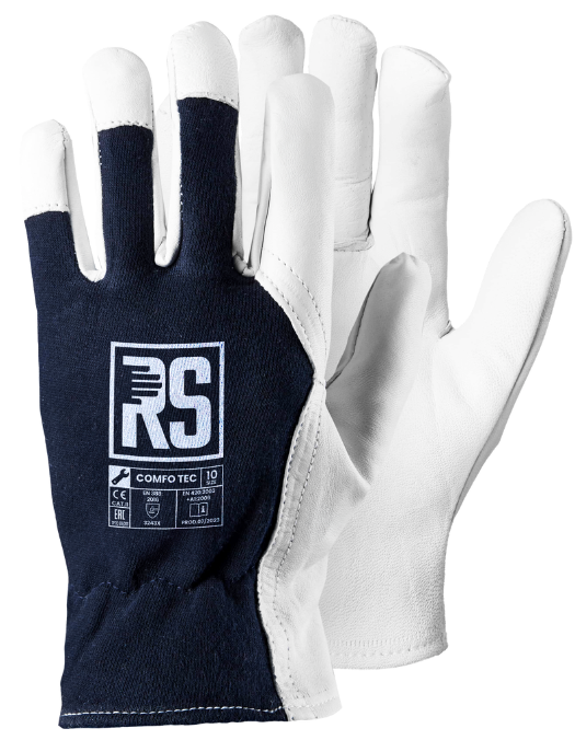 RS COMFO TEC rukavice unisex kombinovaná - bílá/černá