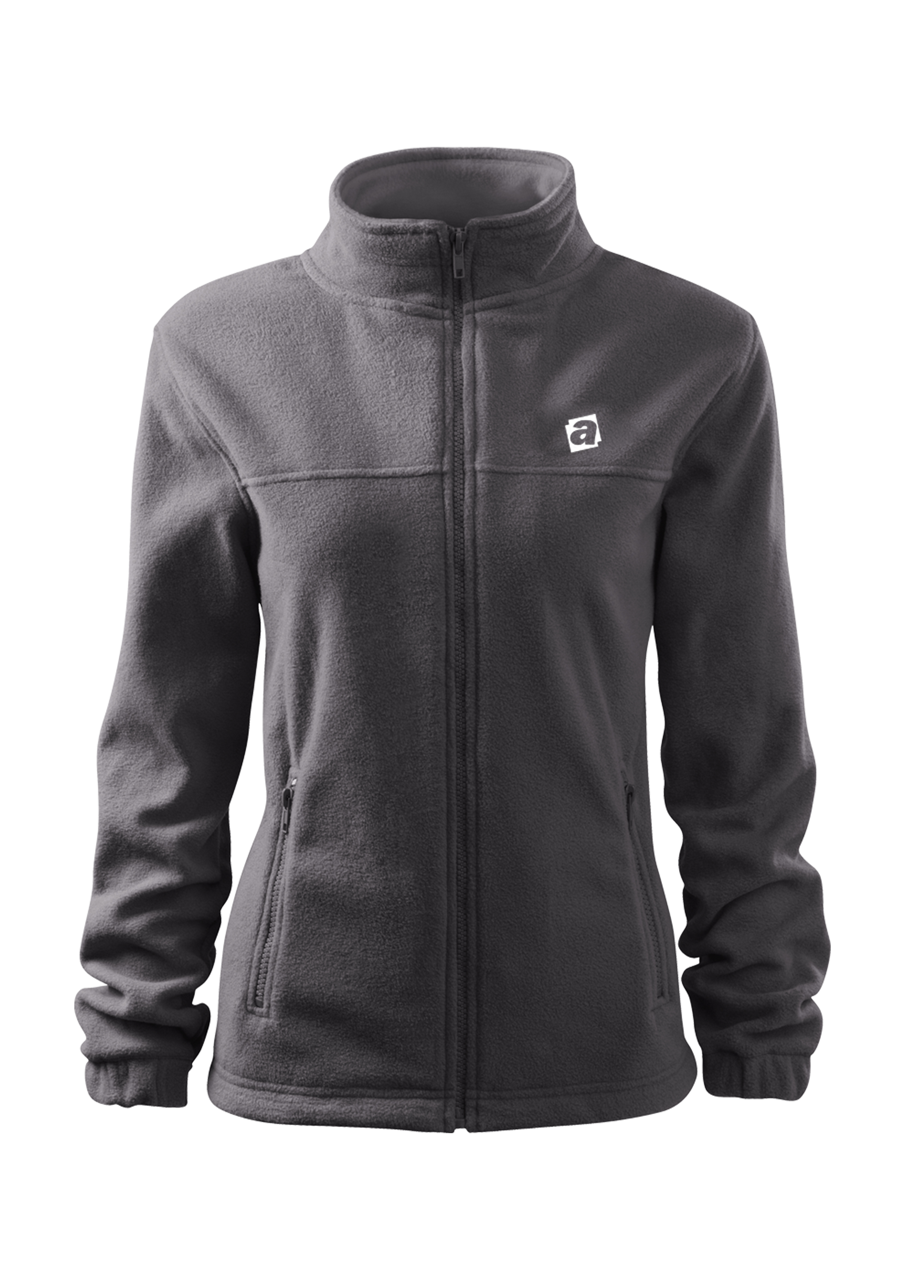 JACKET fleece - mikina dámská - ocelově šedá - výšivka ALZA-UNI + TEAM LEADER (logistika)