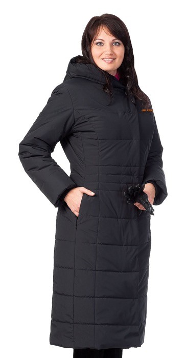 GERDA kabát dámský zimní - tmavě modrá - potisk GW Train