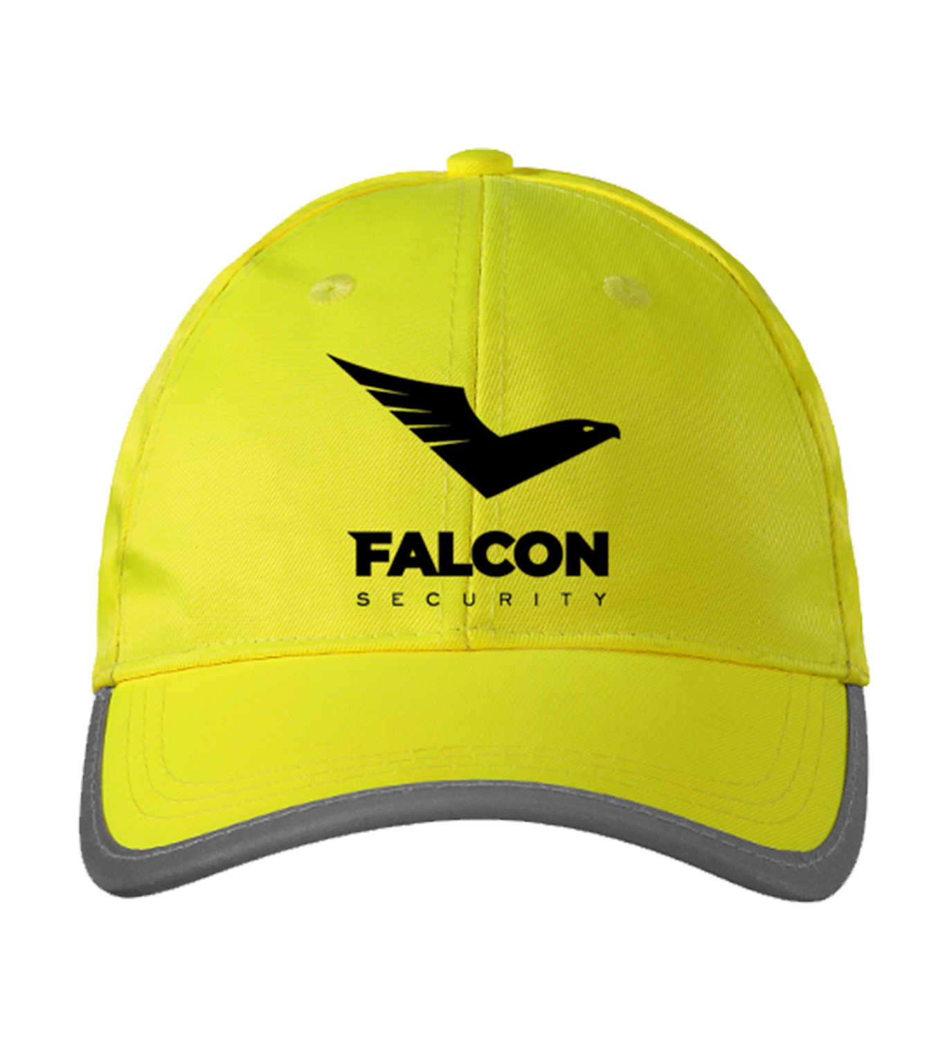 HV Reflex čepice unisex fluorescenční žlutá uni s výšivkou Falcon