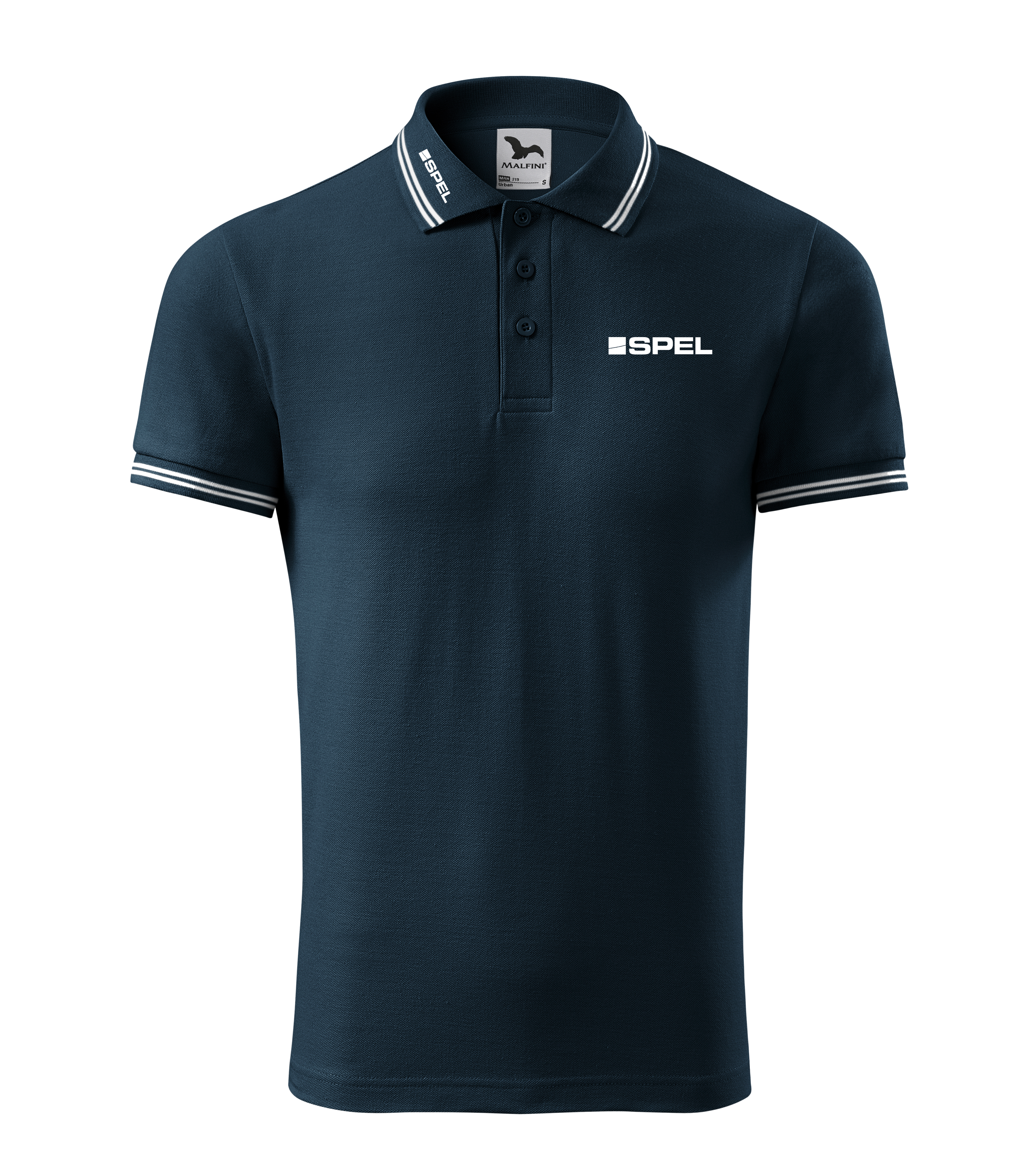 Urban polokošile pánská- námořní modrá - výšivka SPEL (srdce)