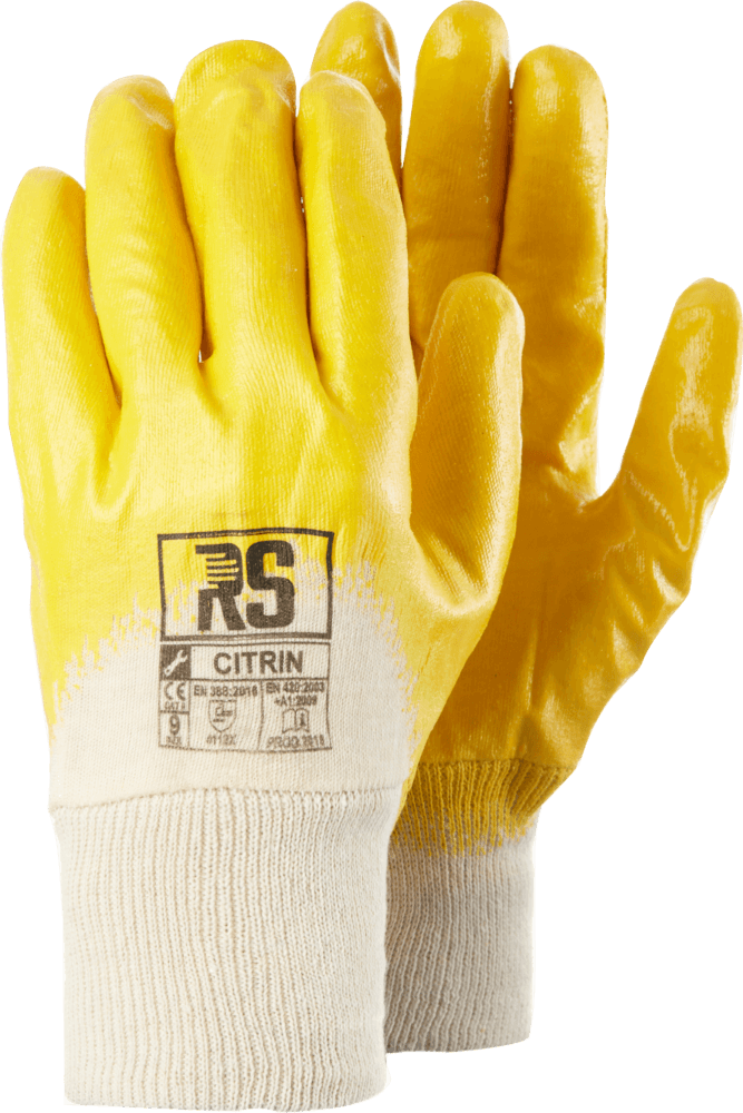 RS CITRIN nitrilové rukavice s bavlněným vnitřkem