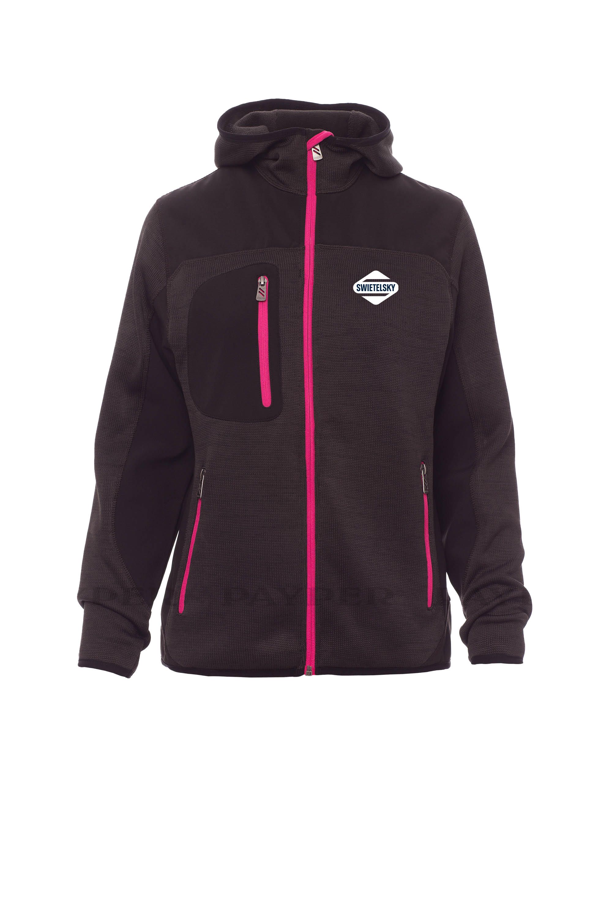 TRIP LADY dámská softshell ergonomická bunda - ocelově šedá - Swietelsky