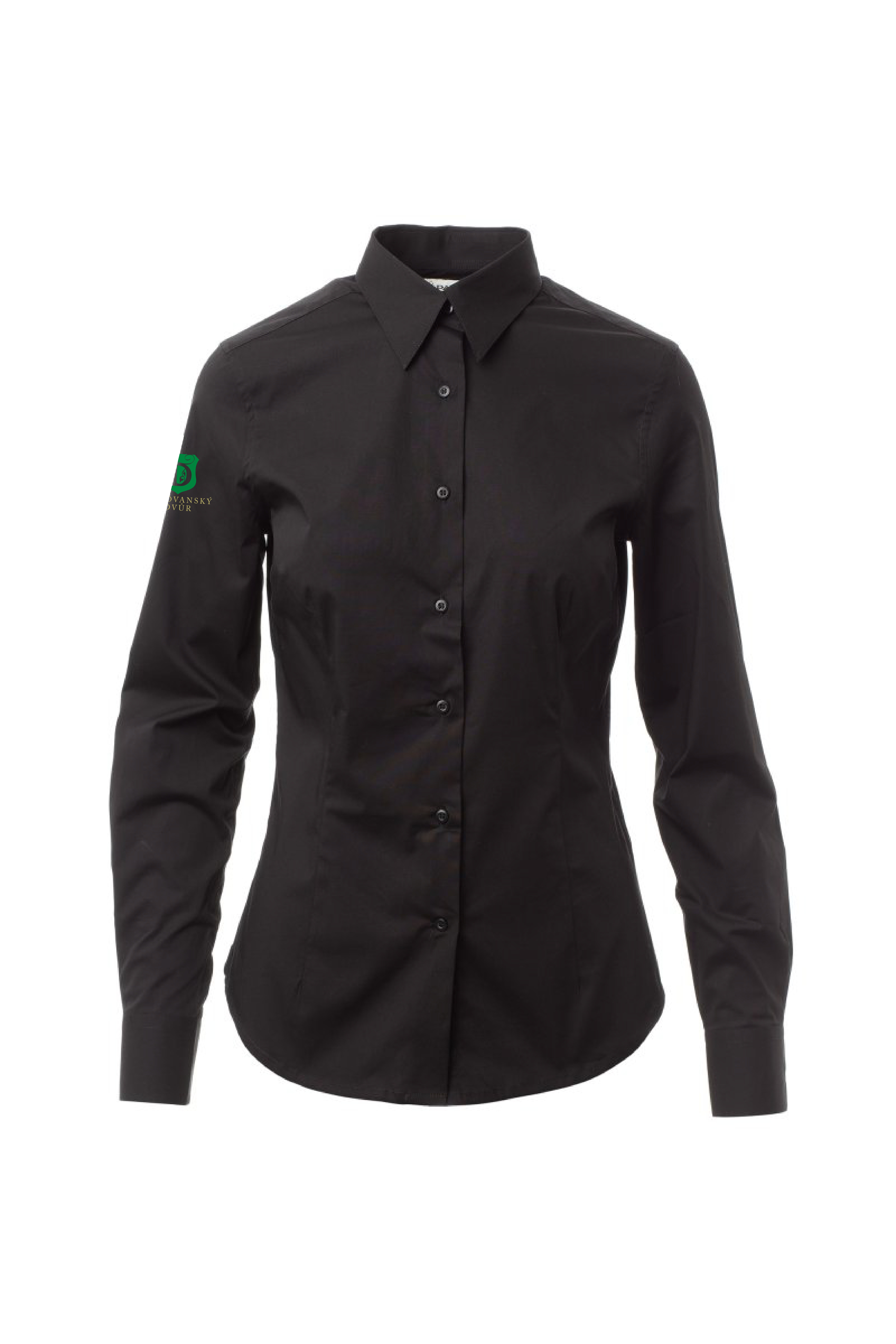 FLORENTIA LADY Dámská košile černá-výšivka rukáv DDvůr