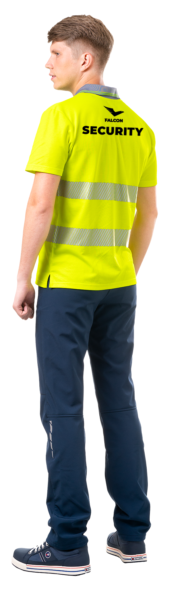 LUMOS polokošile HI-VIS žlutá s refl. potiskem Falcon