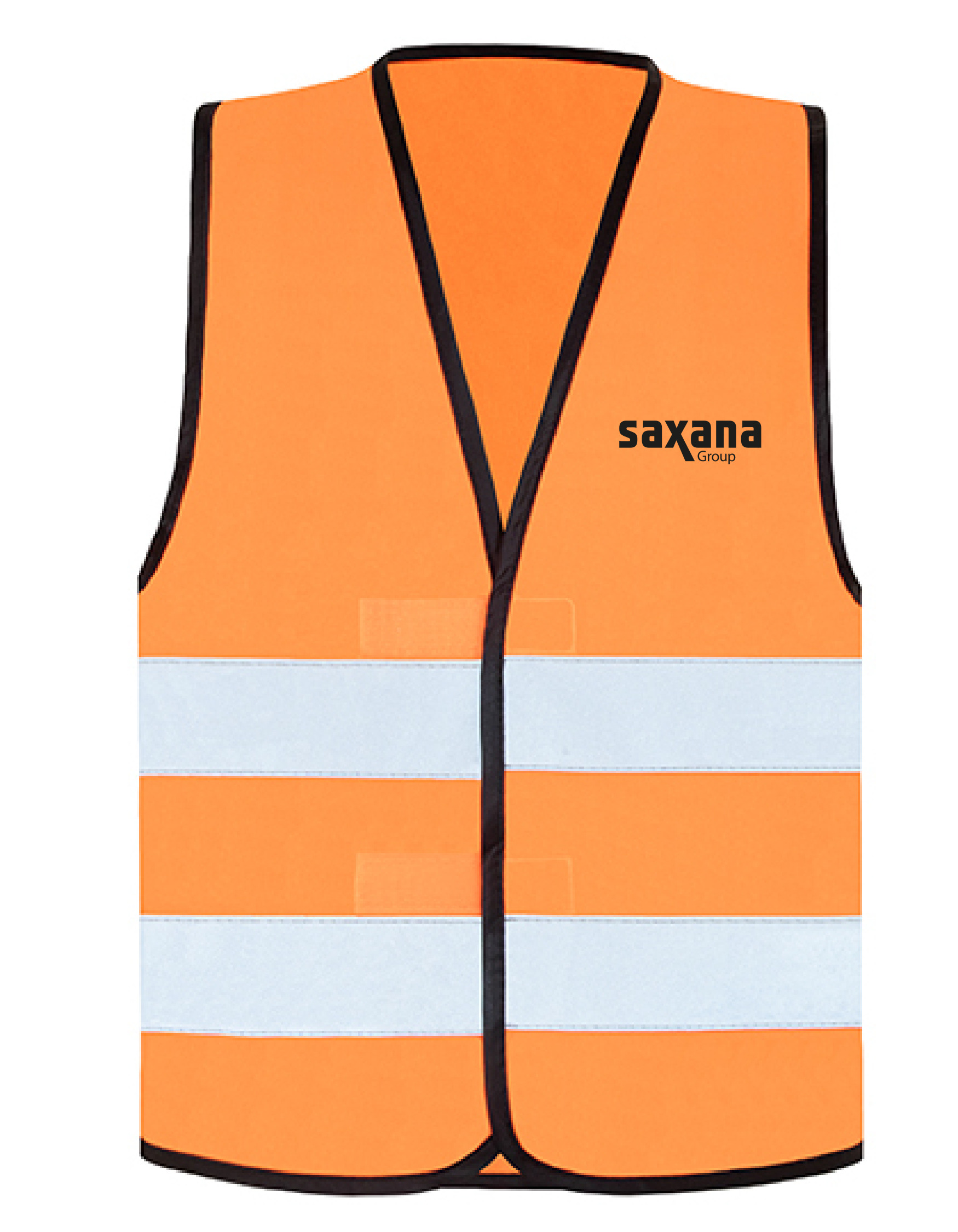 WOLFSBURG vesta unisex reflexní - signální oranžová - potisk Saxana