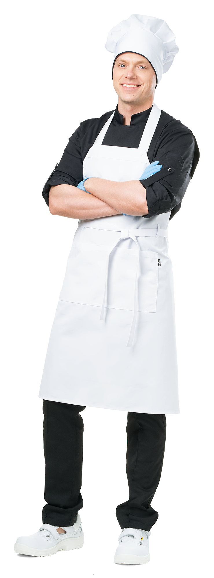 GRILL Zástěra kuchařská - bílá