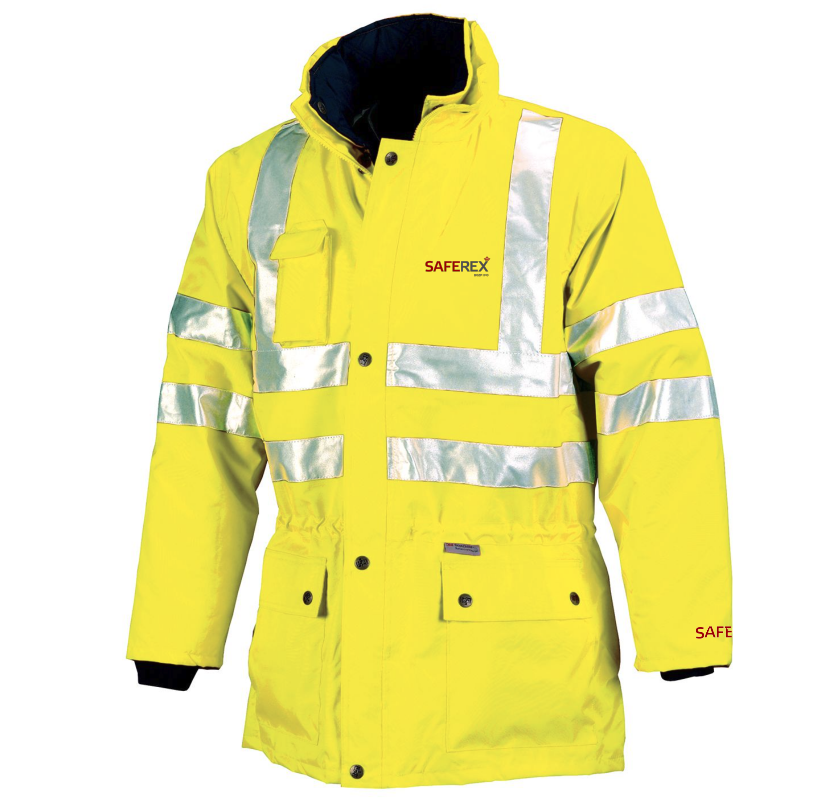 BUNDA AV 3V1 unisex -  fluorescenční žlutá - výšivka Saferex