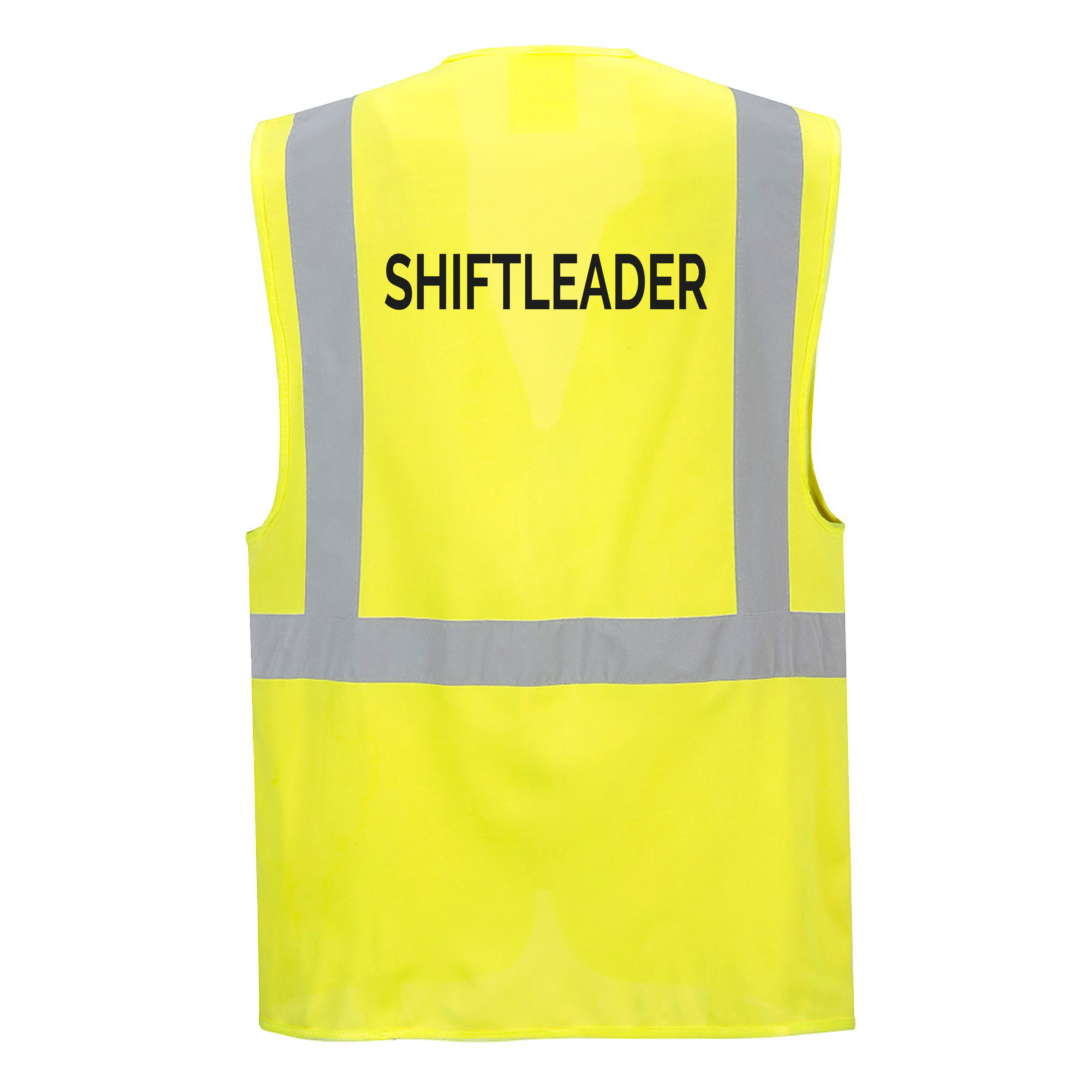 Berlin reflexní manažerská vesta - žlutá - s potiskem SHIFTLEADER