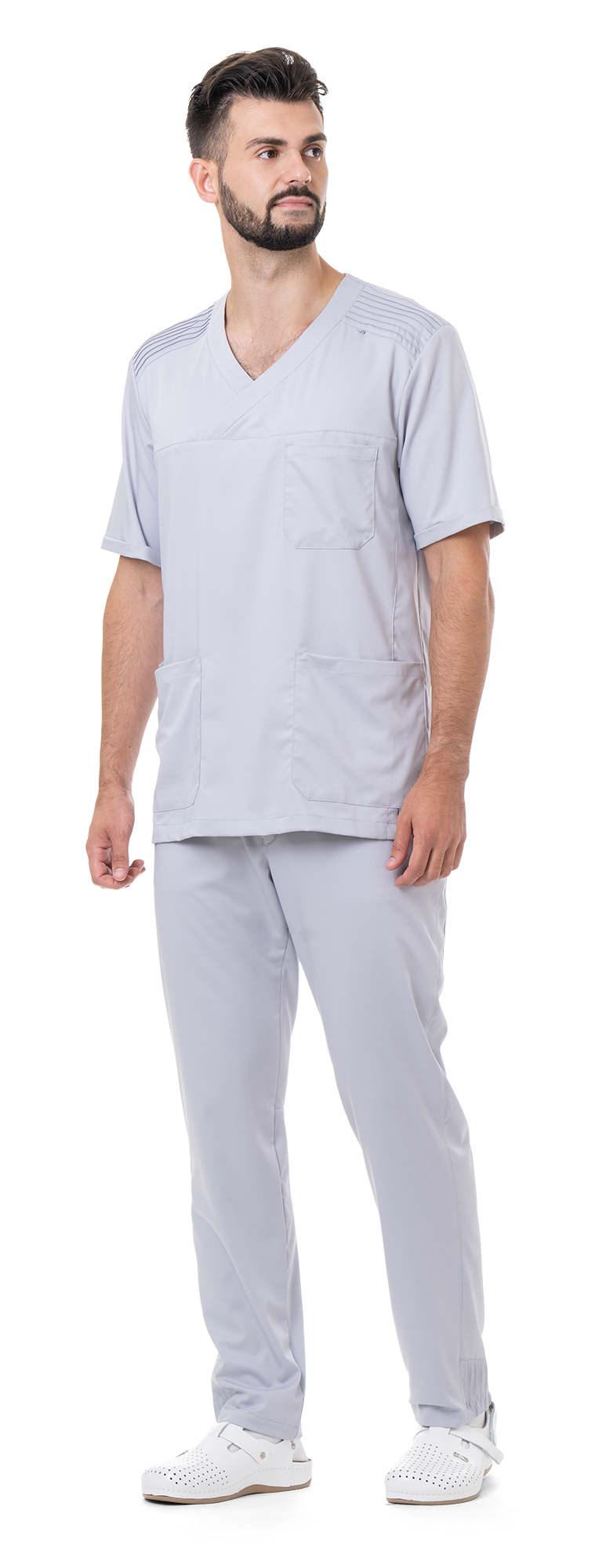 STAN Blůza pánská zdravotnická světle šedá