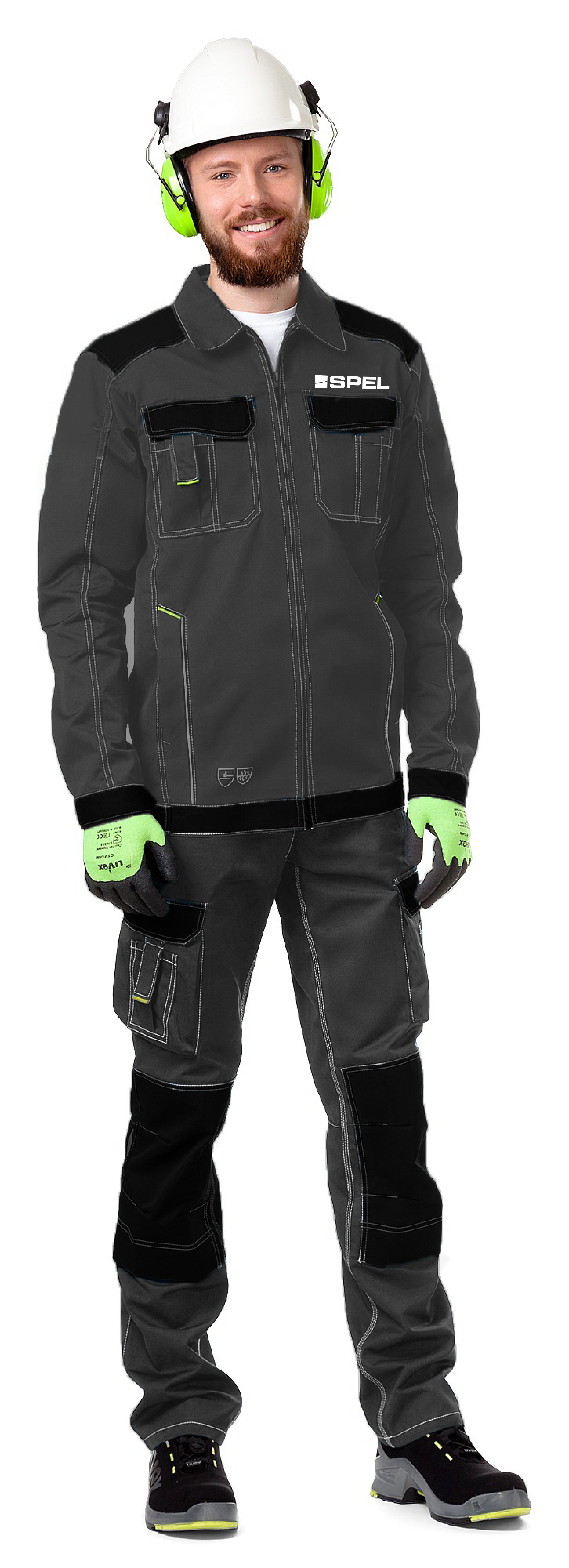 DUNAJ bunda pánská letní - šedá - výšivka SPEL