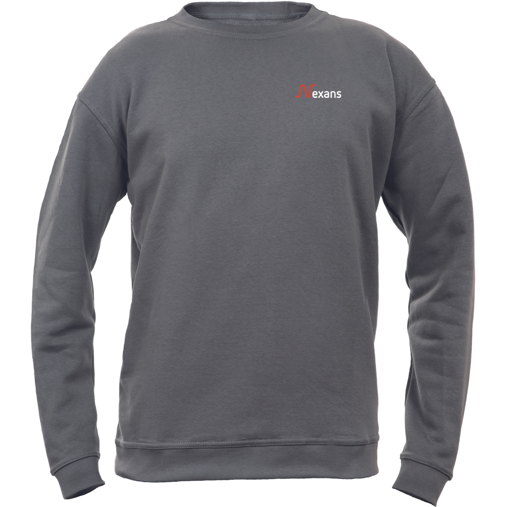 TOURS mikina kamenně šedá s potiskem Nexans