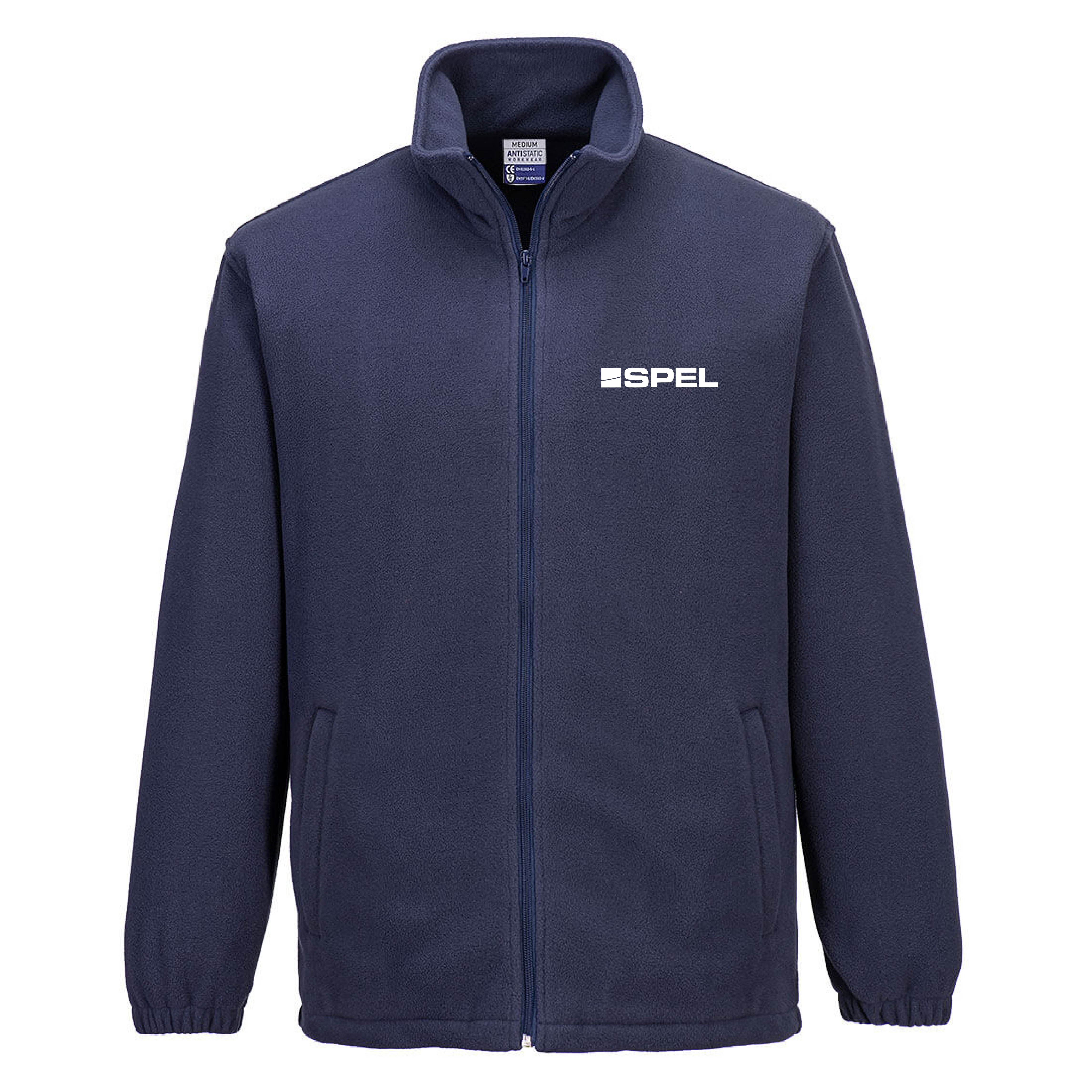 AS26 mikina unisex fleece antistatická - námořní modrá - výšivka SPEL