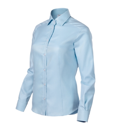 JOURNEY 265 košile dámská dl.ruk. - modrá/bílá (pruhované) - výšivka La Fresca