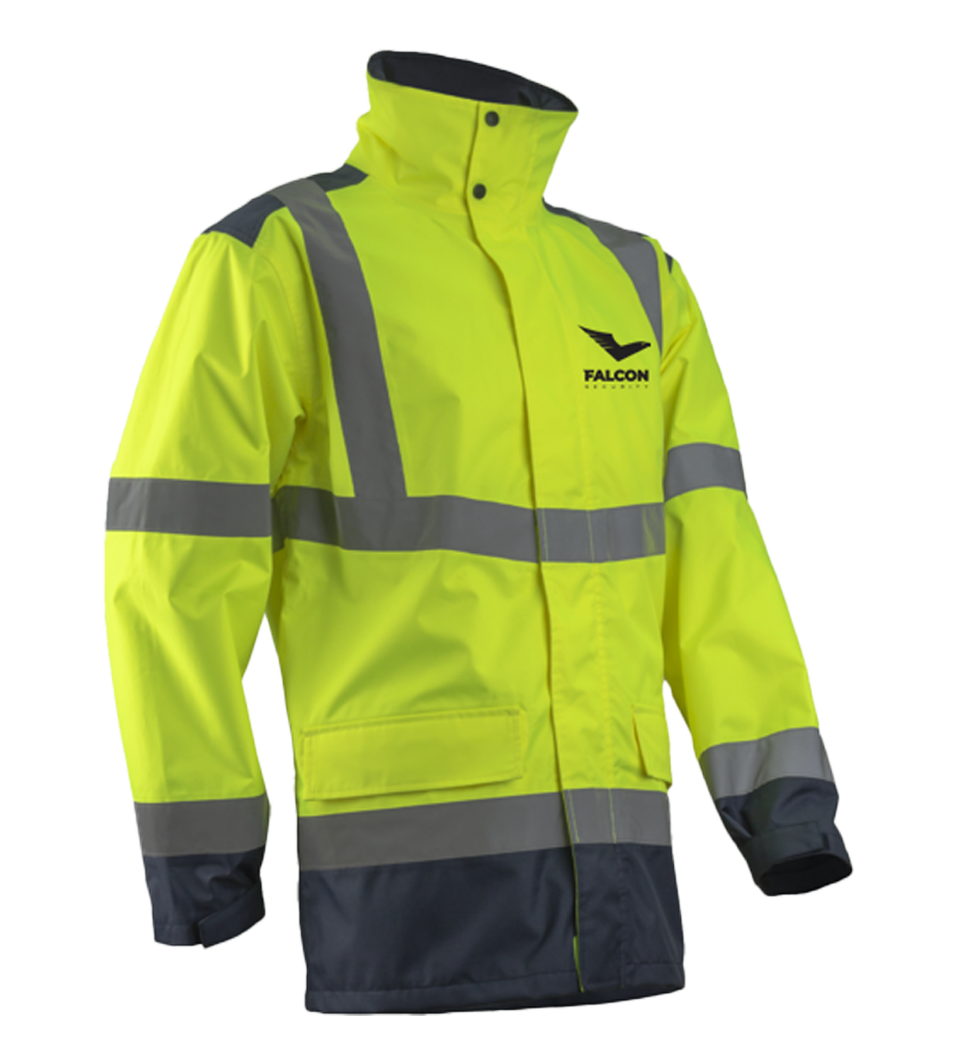 KAZAN parka Yellow HV s černým potiskem Falcon