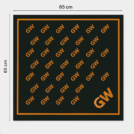 GWT šátek unisex s logem GW - černá/oranžová