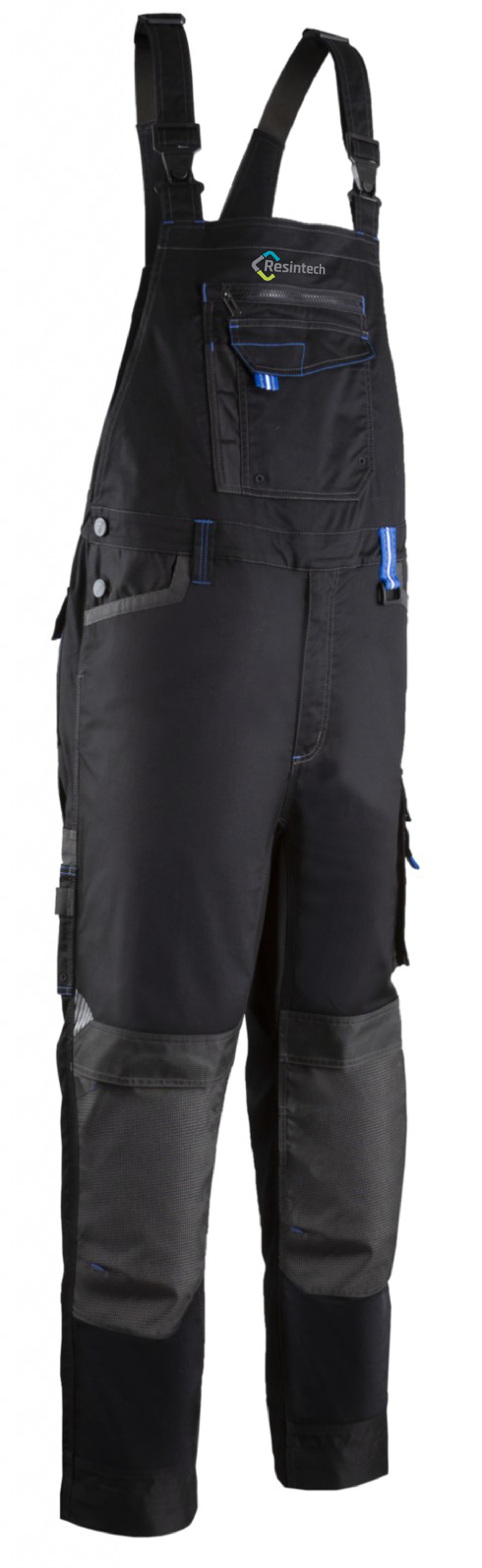 TELICA pracovní stretchové kalhoty laclové - černé - výšivka Resintech