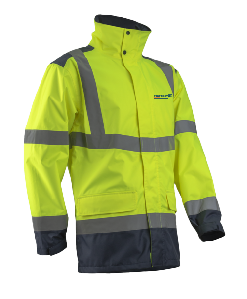 KAZAN parka Yellow HV s potiskem Protecton