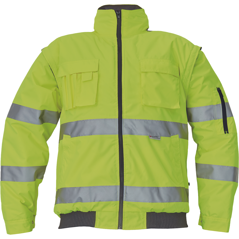 Hi-Vis bunda CLOVELLY PILOT 2 v 1 - žlutá