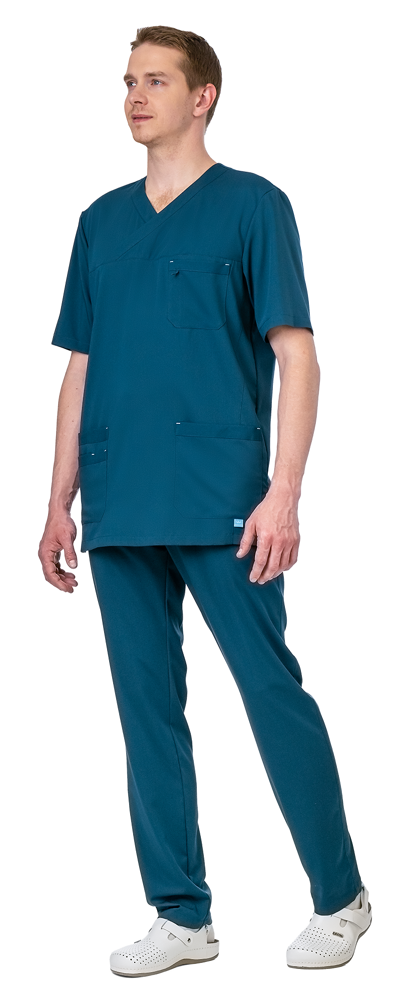 ATLANTIK Blůza zdravotnická pánská, modrozelená