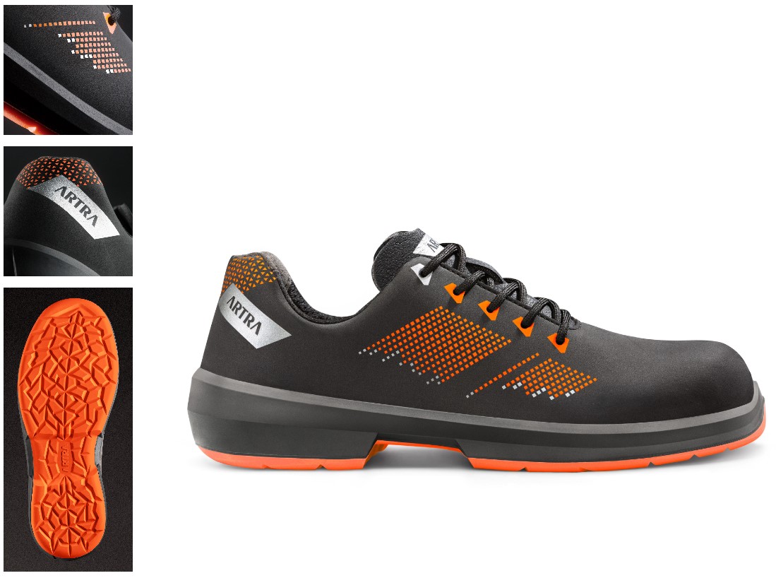 ARIOR 835 S3 polobotka - černá/oranžová