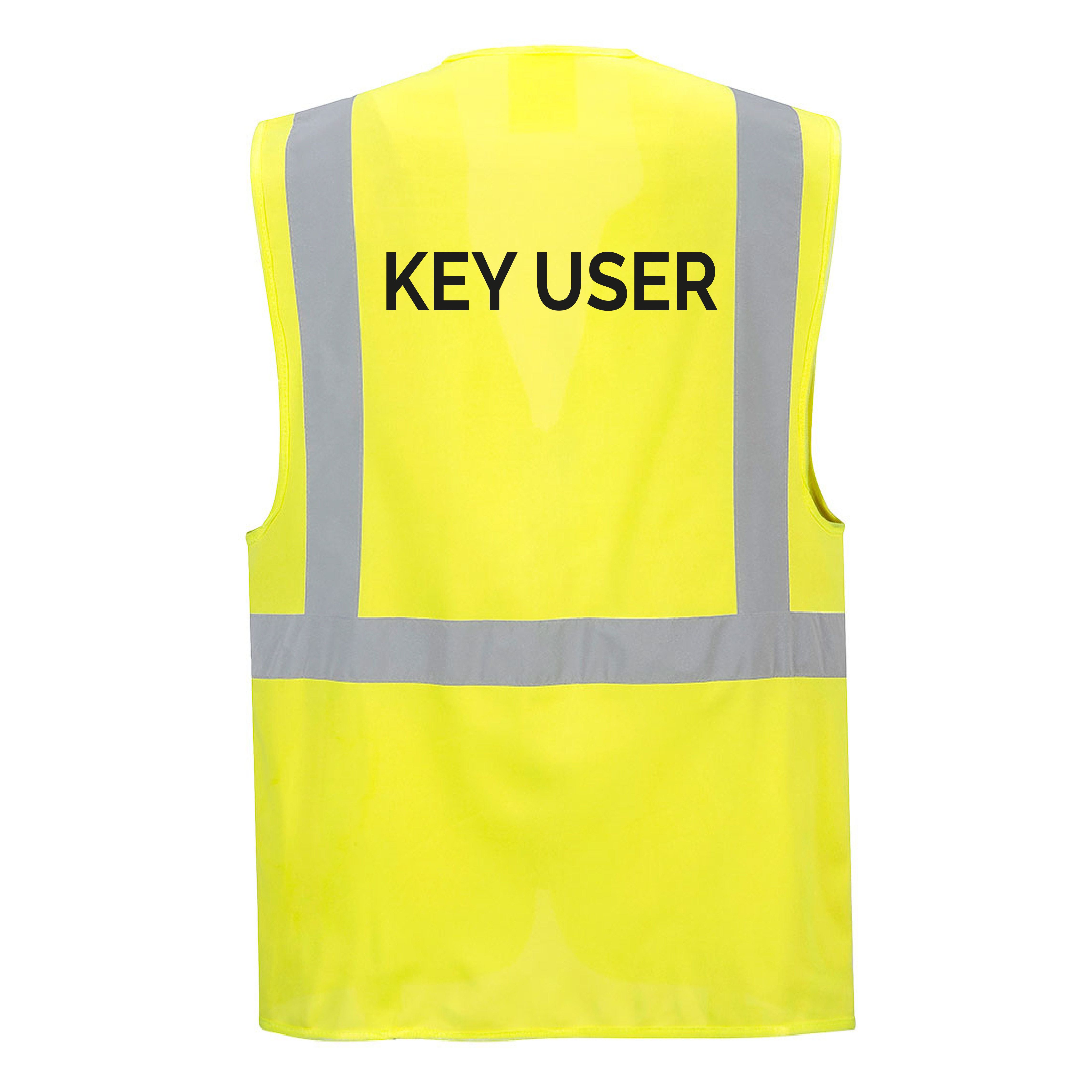 Berlin reflexní manažerská vesta - žlutá - s potiskem KEY USER