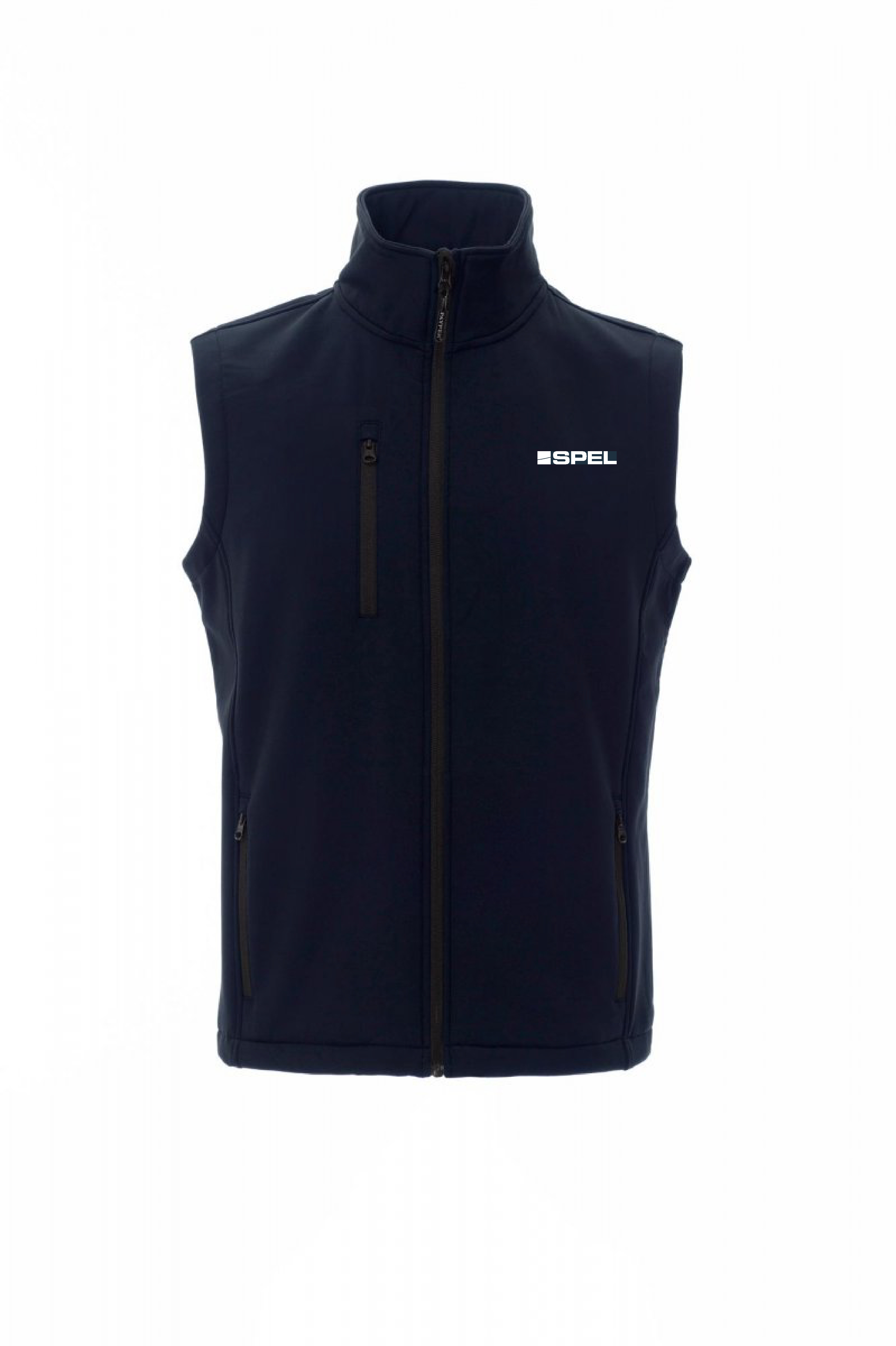 GLASGOW vesta unisex softshell - námořní modrá - výšivka SPEL