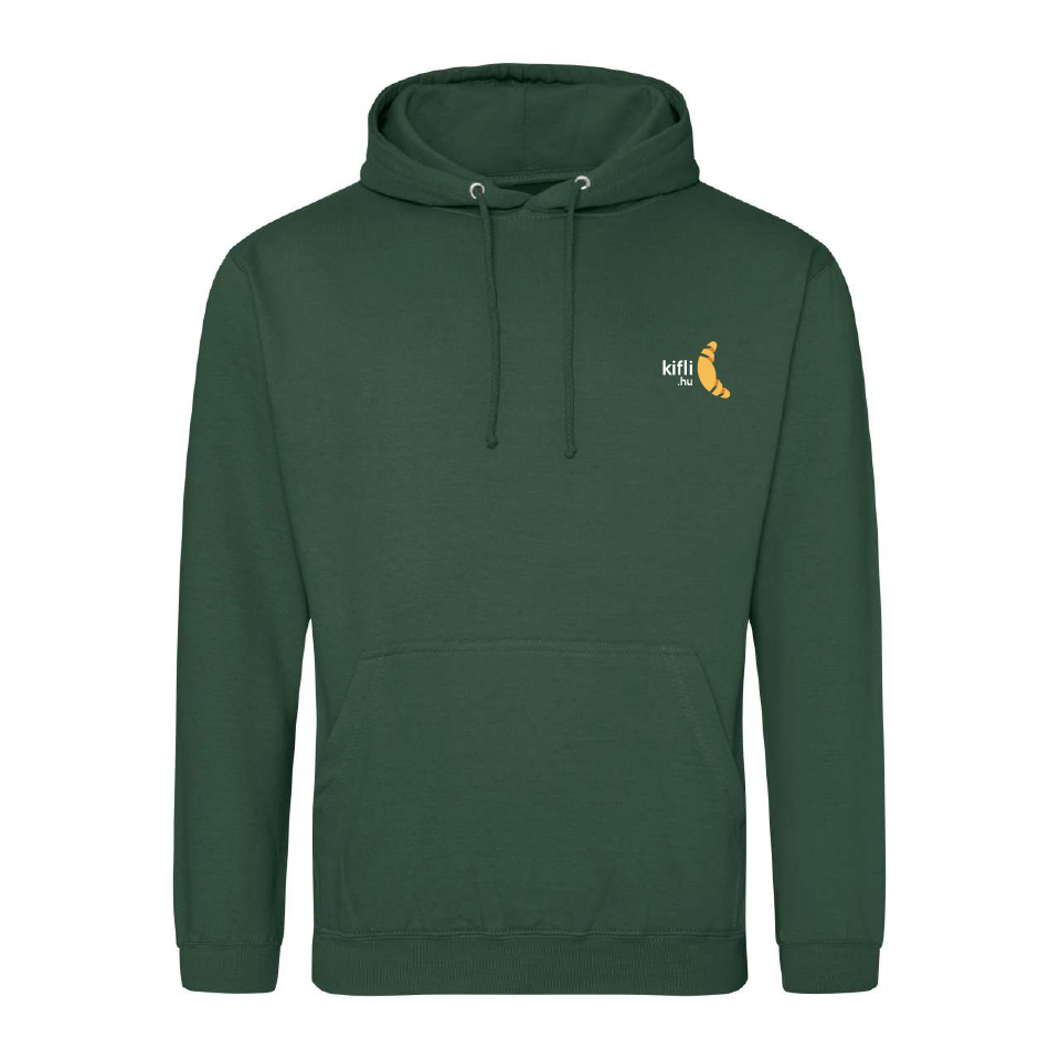 COLLEGE HOODIE unisex hoodie - bottle green - print Kifli